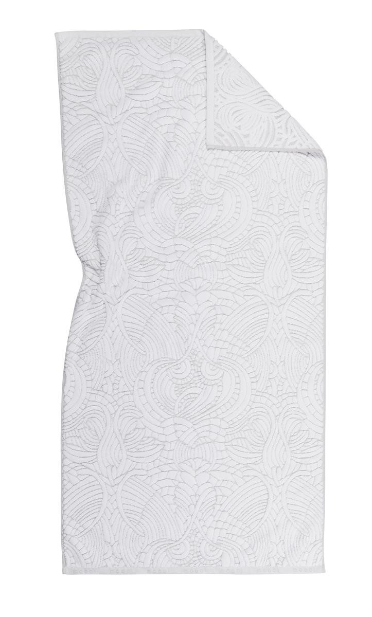 Moooi Duschtuch Moooi, Duschtuch, Dodo Pavone, Weiß, 70x140, Jacquard Baumwolle (1-St)