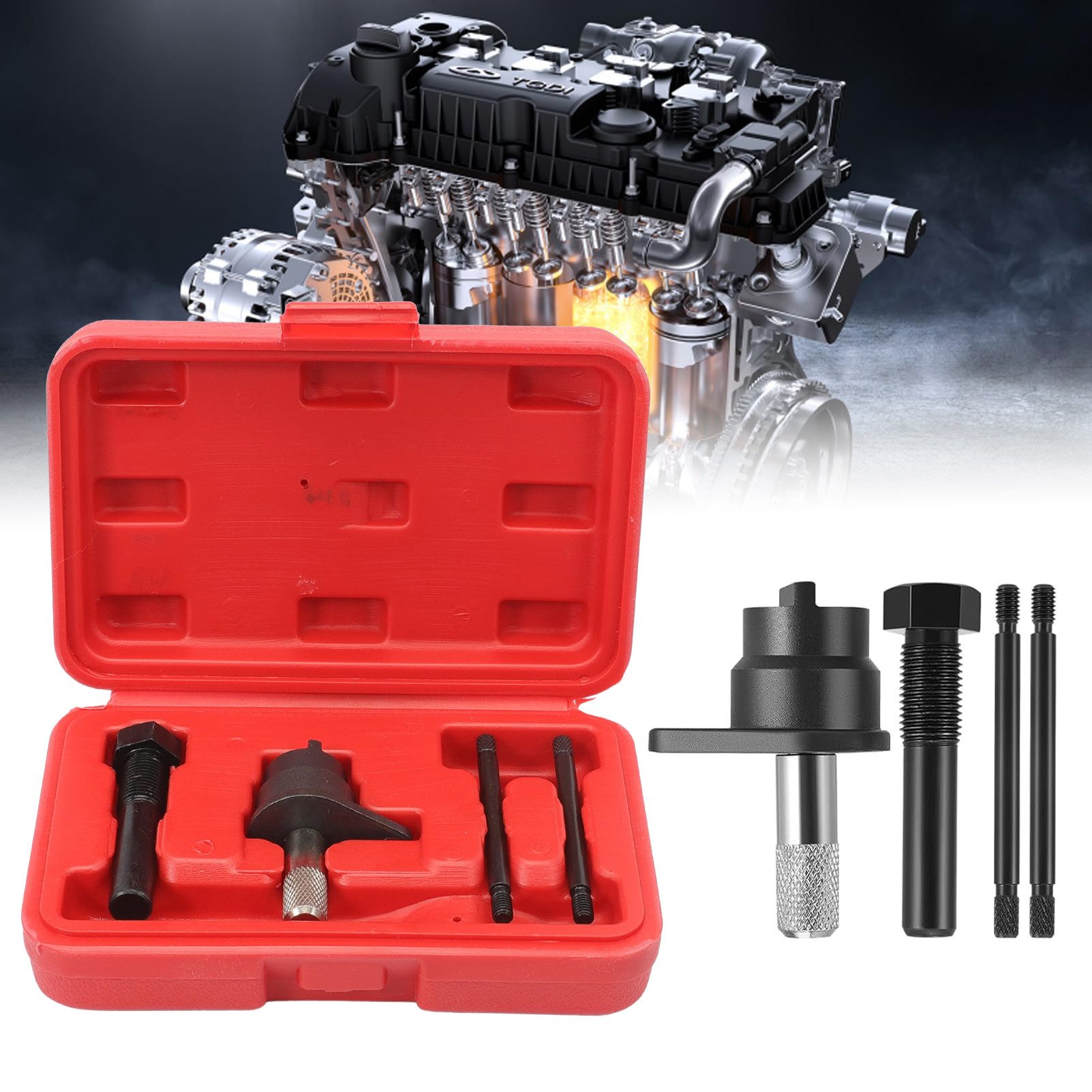 BlingBin Montagewerkzeug Motor-Einstellwerkzeug für VW VAG 1.2 TFSI TSI Kette Benzinmotor, B: 11 cm, L: 16.5 cm, (1er Set, 1-tlg., Motor-Einstellwerkzeugsatz), Motorsteuerungswerkzeugsatz
