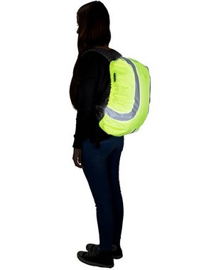 WALSER Campinghocker Safety-Maker Regenabdeckung Regenschutz Gelb (1 St), Regenhülle Überzug Sicherheit Reflektor für Rucksack Schulranzen