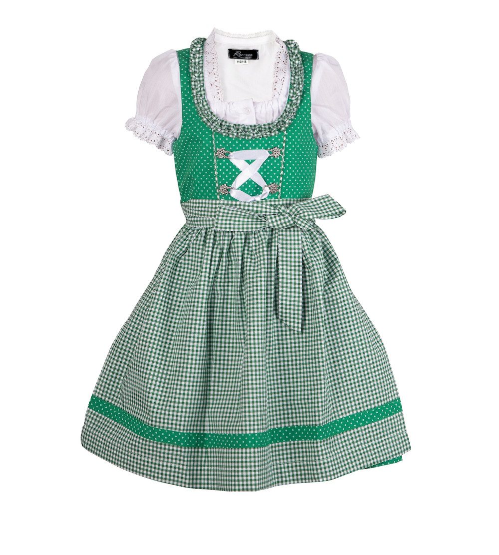 Ramona Lippert Dirndl Kinderdirndl Nele grün 3-teiliges Trachtenkleid Mädchen