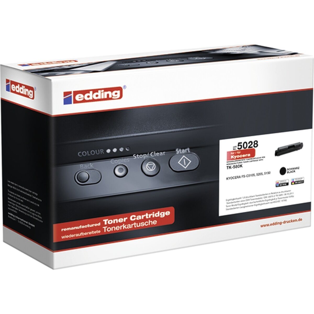 edding Tonerpatrone Toner kompatibel mit Kyocera TK-580K black