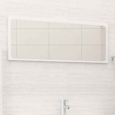 vidaXL Badezimmerspiegelschrank Badspiegel Hochglanz-Weiß 90x1,5x37 cm Holzwerkstoff (1-St)