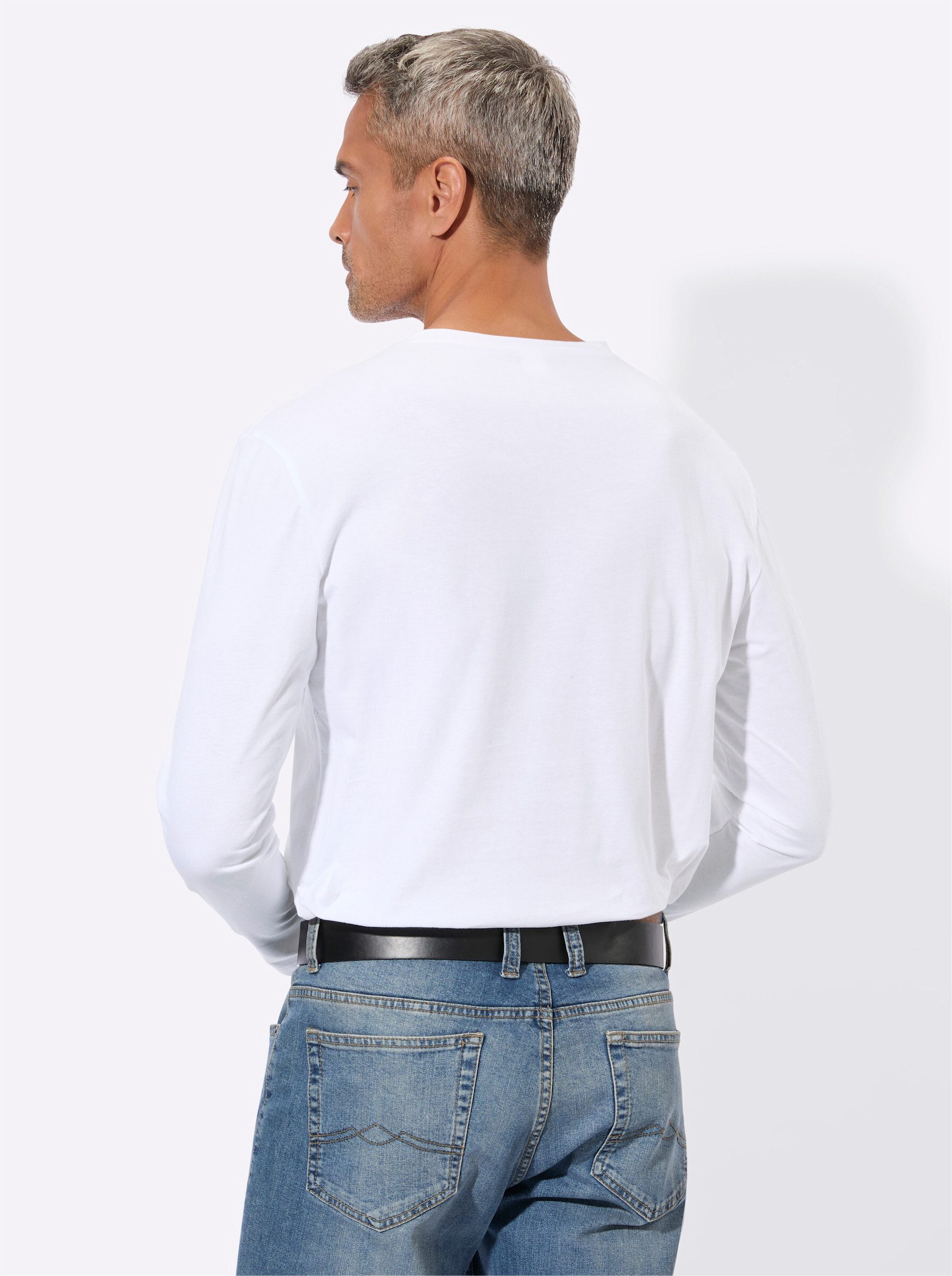 Sieh an! T-Shirt Rundhals-Shirt Langarm
