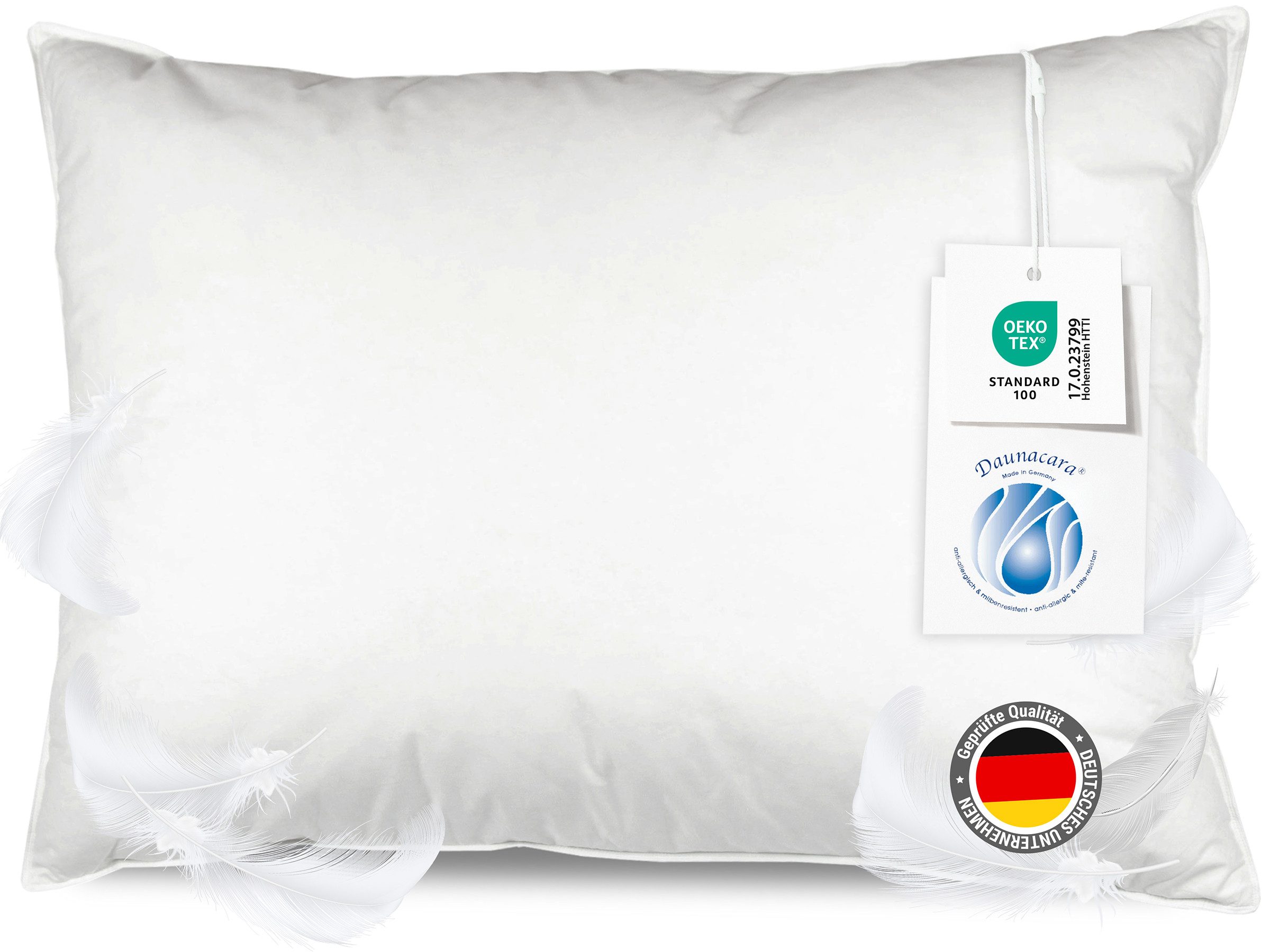 ZOLLNER Kopfkissen, Füllung: 100% Federn, Bauch-, günstig online kaufen