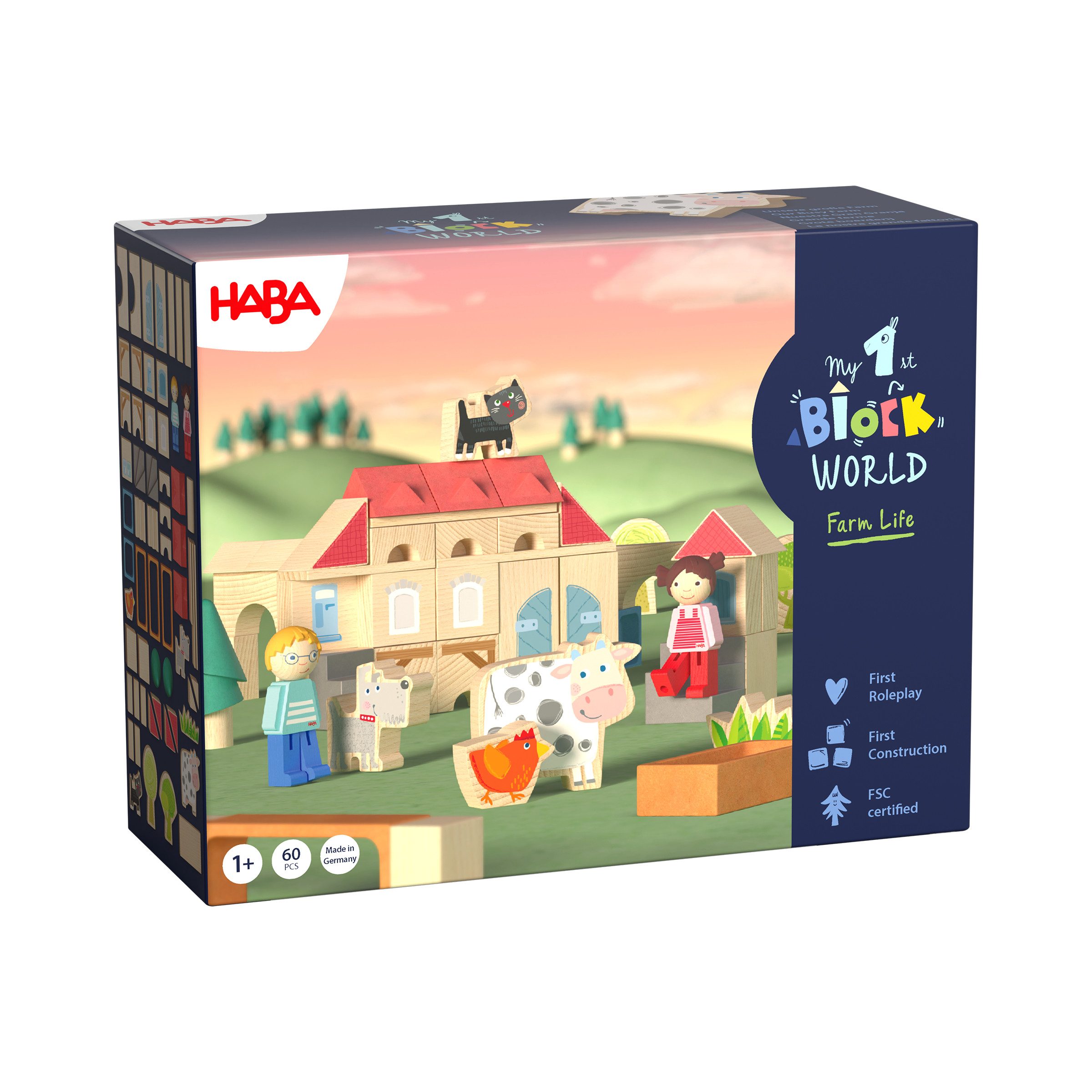 Haba My 1st Block World – Unsere große Farm Spielbausteine, Made in Germany