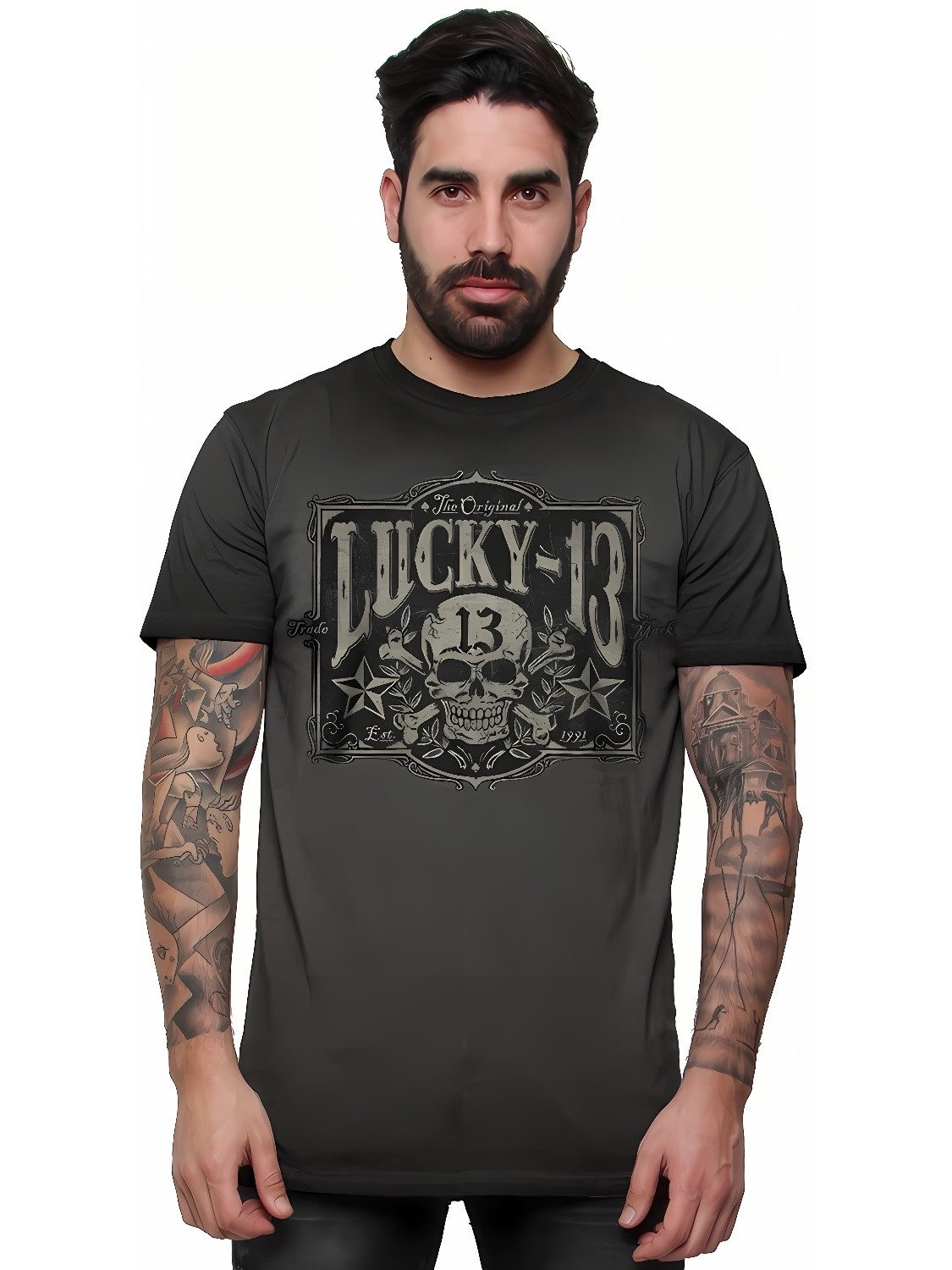 Lucky 13 T-Shirt L13 Tombstone Tee