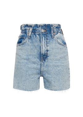 QS Jeansshorts Jeans-Shorts Paper Bag / Relaxed Fit / High Rise / Semi Wide Leg Waschung