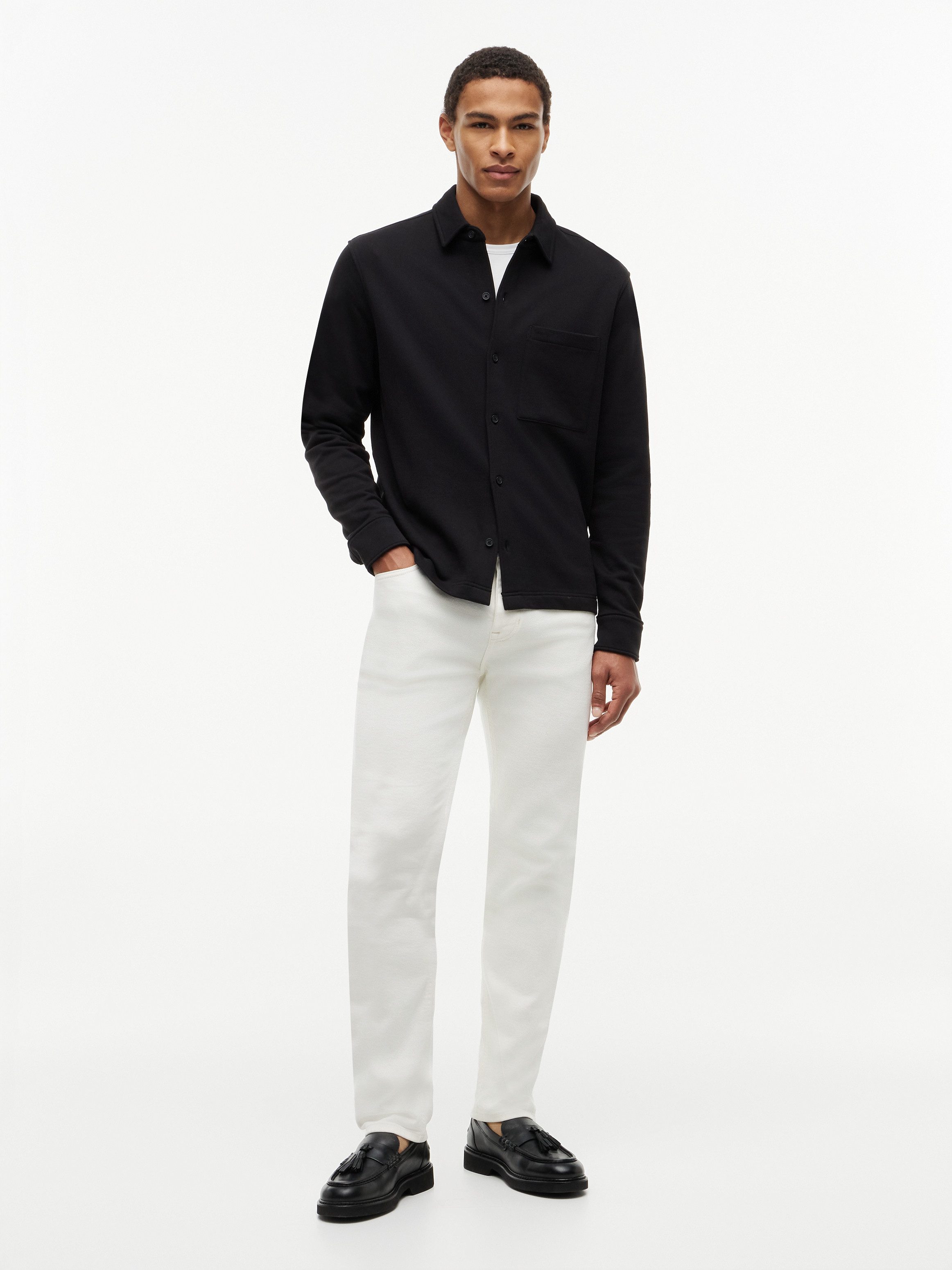 Tommy Hilfiger Hemdjacke ESSENTIAL TERRY OVERSHIRT aus Sweatware – Bild 4 von 5