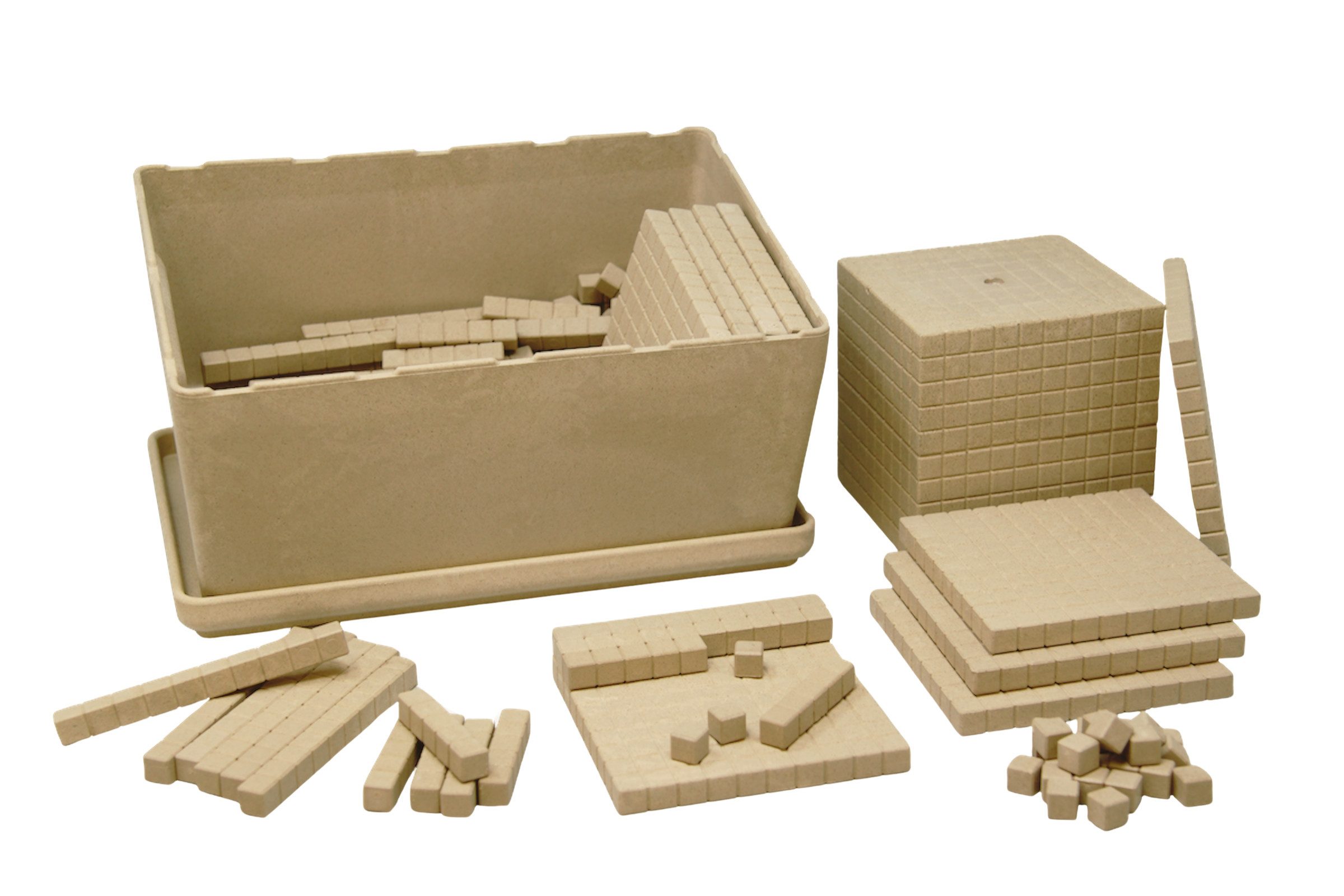 Wissner® aktiv lernen Lernspielzeug Dienes Grundsortiment naturfarben, RE-Wood® (151-St), RE-Plastic®