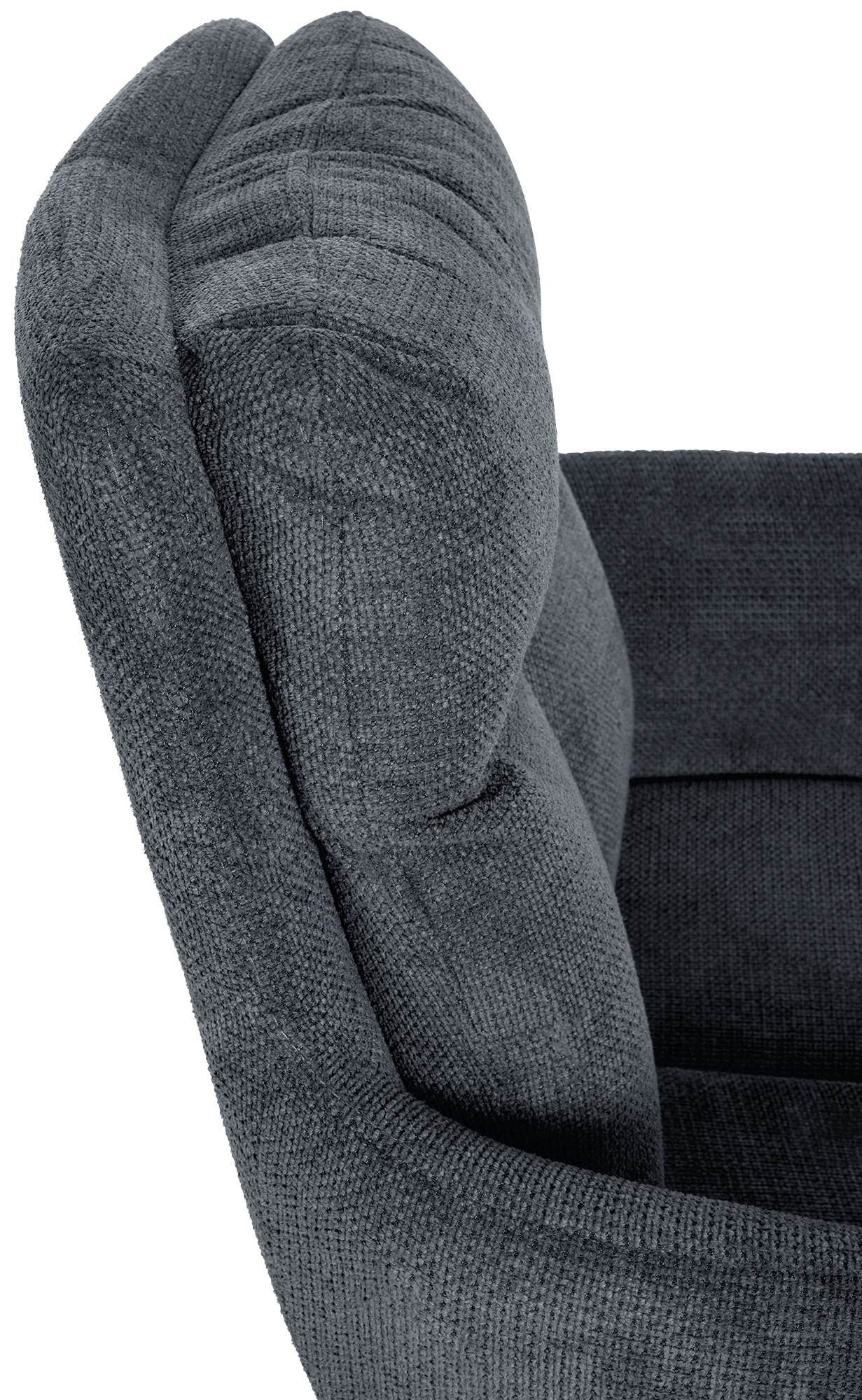furnicato Esszimmerstuhl Vilas 88x60x65 cm schwarz (1 St), Schwenkbarer Polstersessel mit 180 Grad Funktion für dein Wohnzimmer