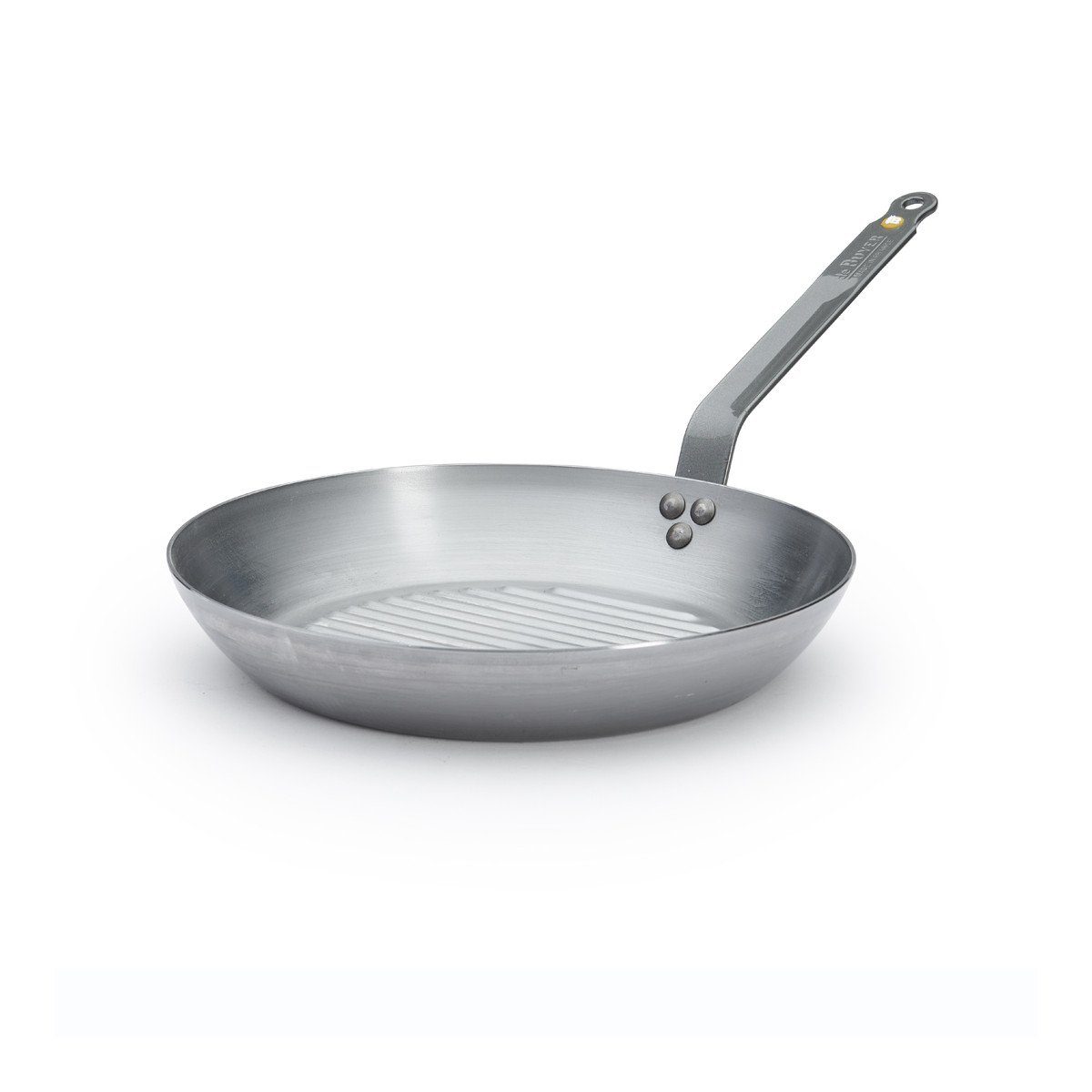 de Buyer Bratpfanne Mineral B, Grillpfanne 32 cm - Eisen mit Bienenwachsbeschichtung -