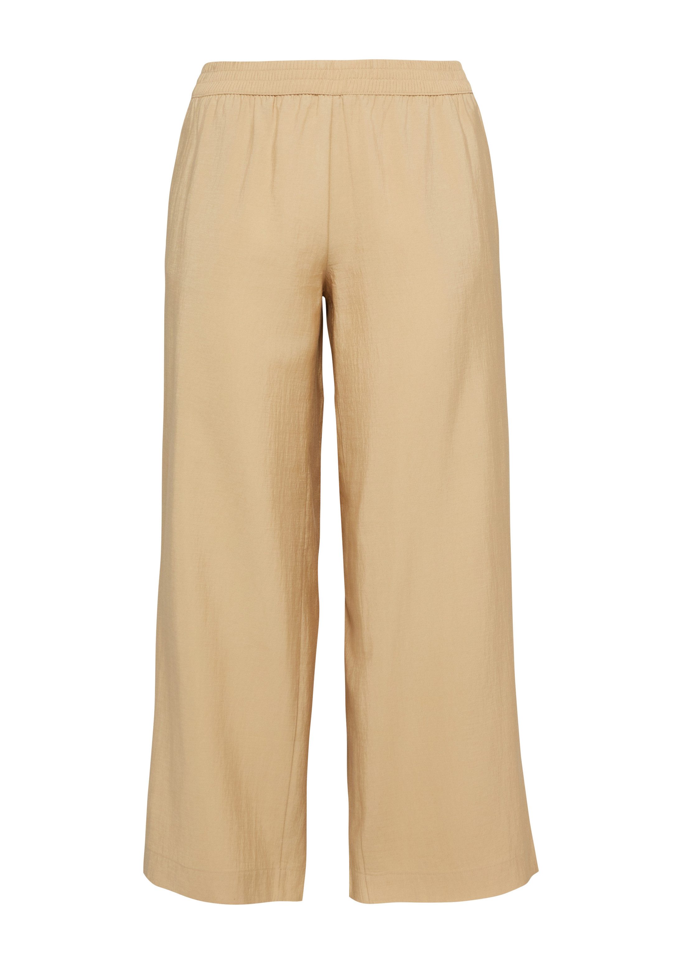 s.Oliver Chinos Hose Leichte Wide Leg Hose mit Elastikbund – Bild 2 von 5