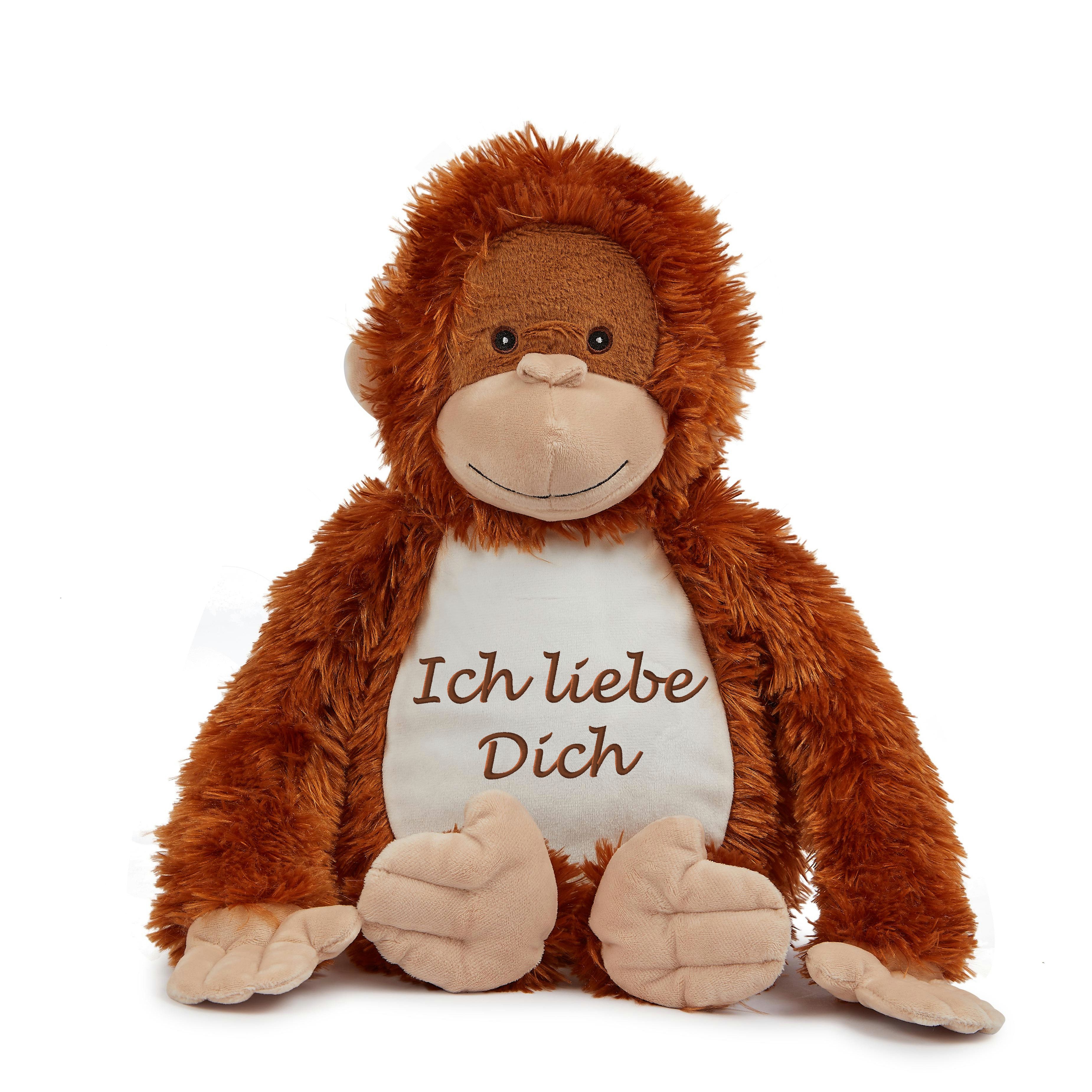 Schnoschi Kuscheltier Plüschtier hochwertig mit "Ich liebe Dich" bestickt, Stickerei mit Ich liebe Dich