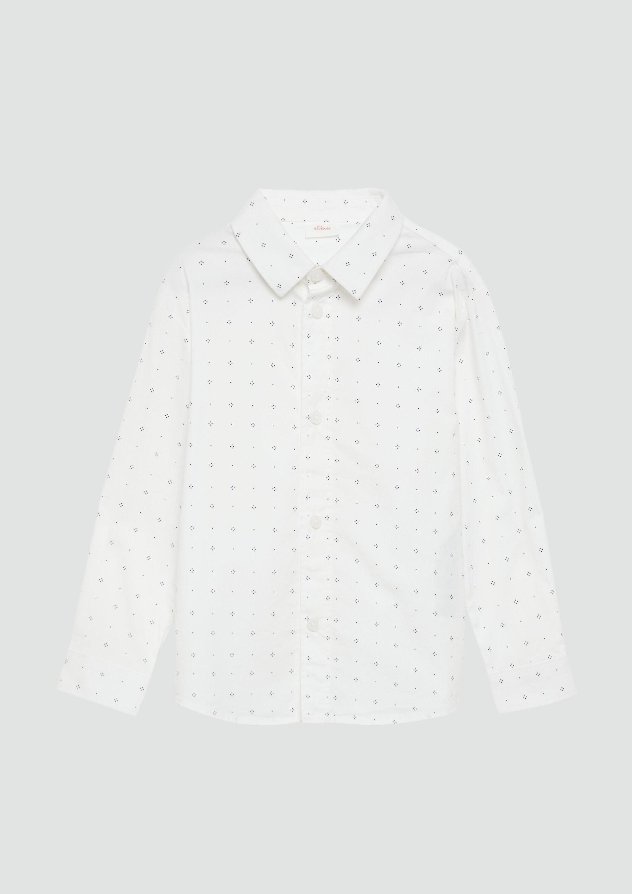 s.Oliver Langarmhemd Hemd Regular Fit: Gemustertes Hemd aus Baumwollstretch