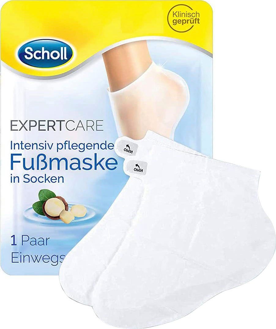 Ein Produkt, das bei jungen Leuten beliebt ist Fußmaske in Scholl Macadamia Socken pflegend intensiv ExpertCare,