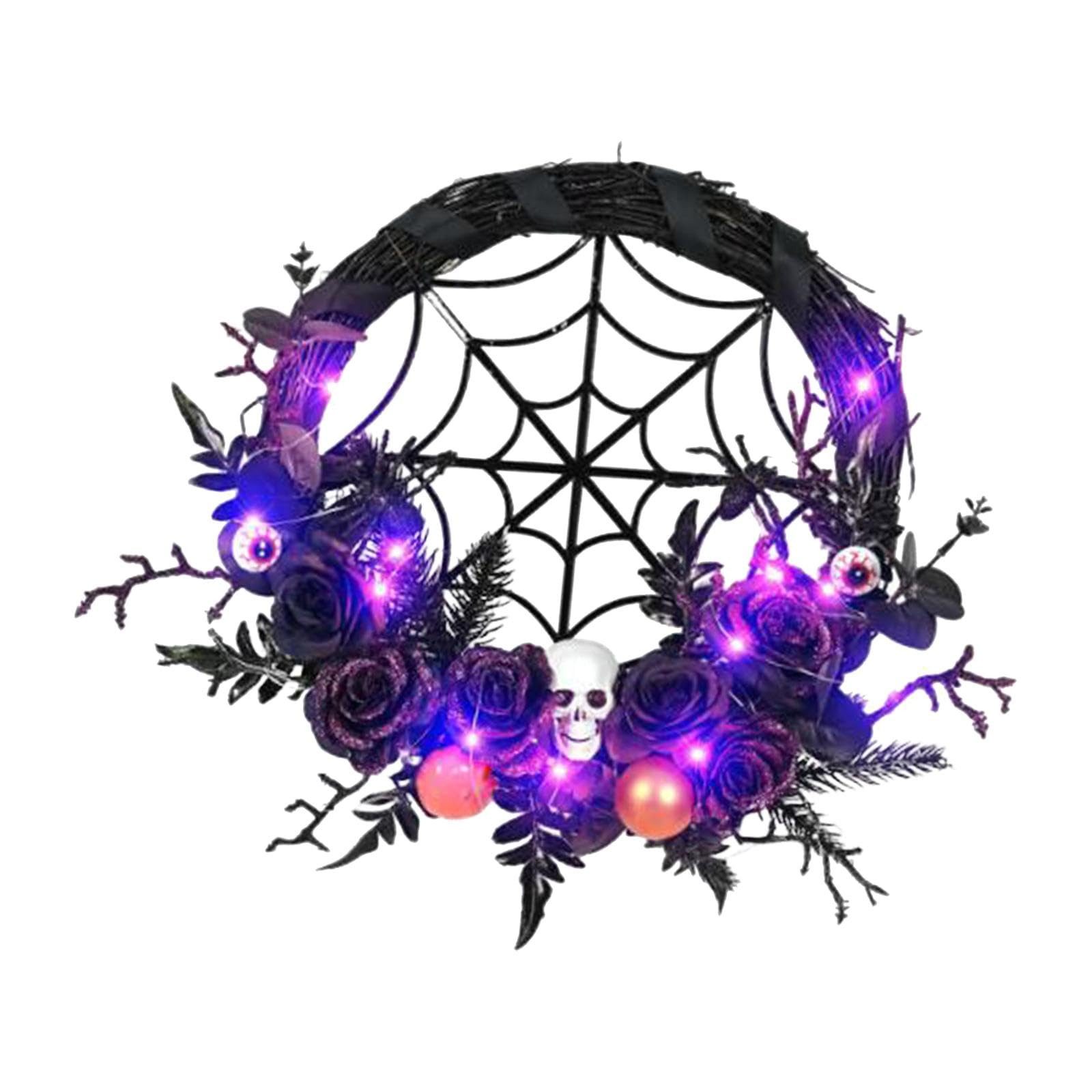 CLTYQ Dekoobjekt Halloween Kranz, Halloween Künstliche, Halloween-Dekoration, Kranz Urlaub Party Bar Restaurant Club Garten Halloween Tür Kranz