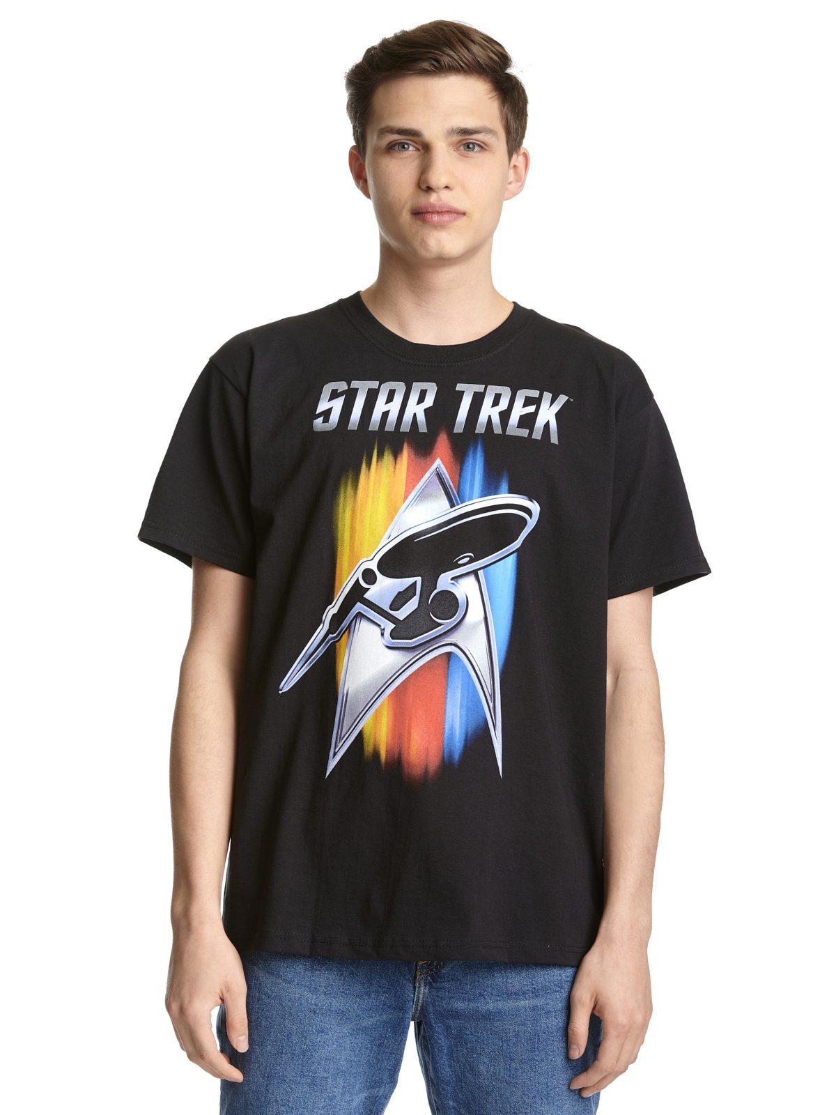 Herren Shirts Nastrovje Potsdam T-Shirt Star Trek Shining Badge