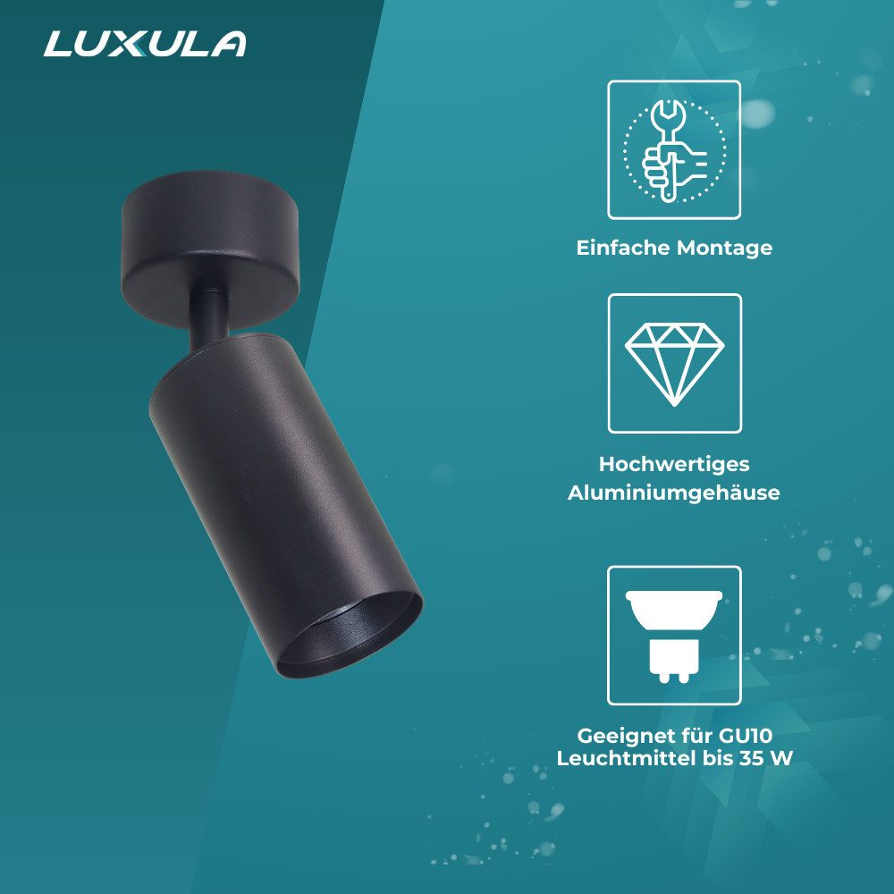 LUXULA LED Aufbaustrahler LUXULA LED Aufbauspot 35 W schwarz