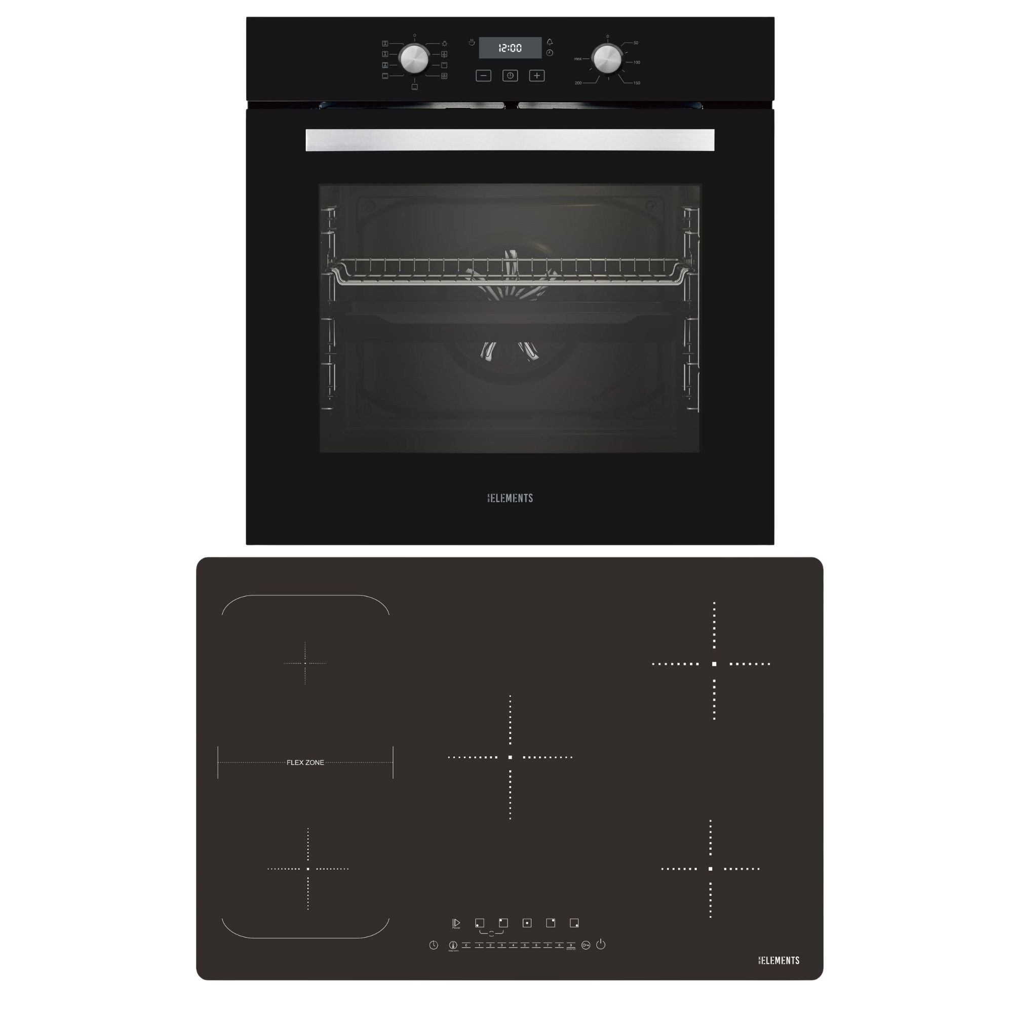 KB Elements Induktions-Kochfeld ELK105, Warmhaltefunktion, Flexzone, Time, Kindersischerung