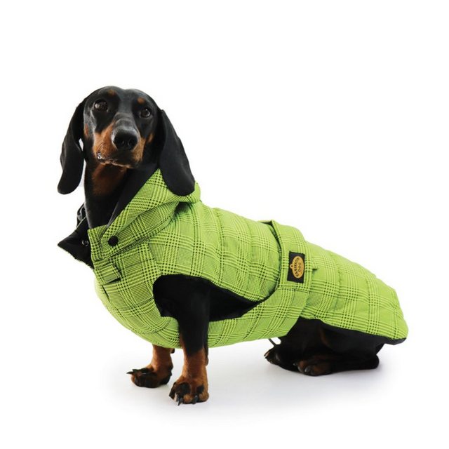 Fashion Dog Hundemantel Hunde-Steppmantel speziell für Dackel, mit abnehmbarer Kapuze, wasserdicht