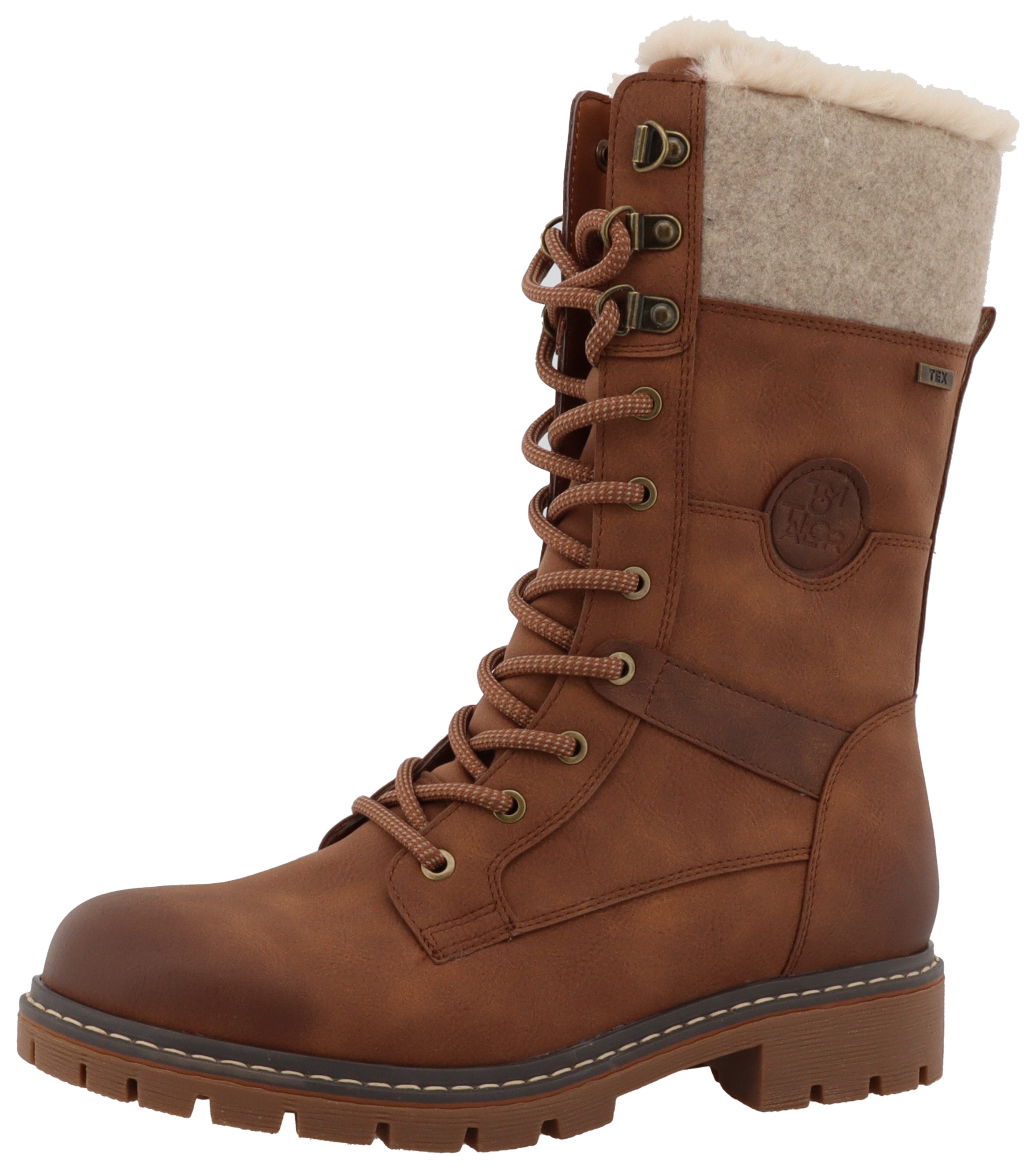 TOM TAILOR Winterstiefel Schnürstiefel mit TEX-Membrane günstig online kaufen