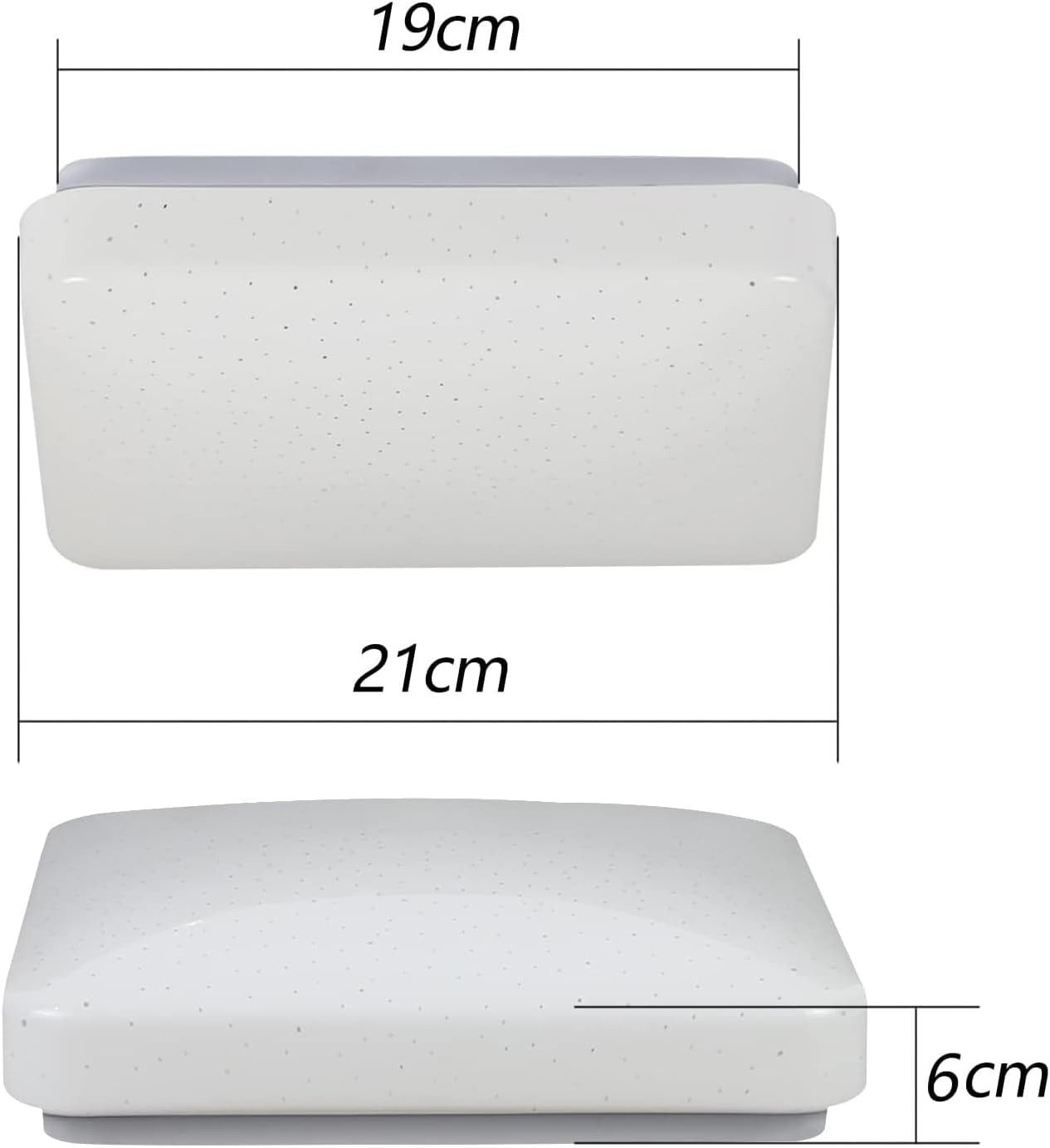 Nettlife LED Deckenleuchte Sternenhimmel Kinderzimmer 15W Ø21cm 3000K/4000K Weiß Deckenlampe, LED fest integriert, für Büro Flur Treppenhaus Esszimmer Schlafzim – Bild 5 von 5