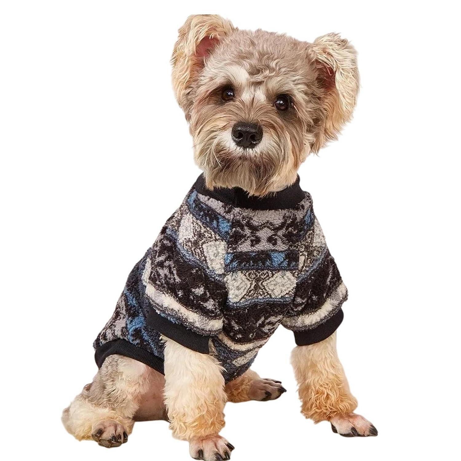 LuxusKollektion Hundepullover Hundepullover Fleece Ethno Schwarz S