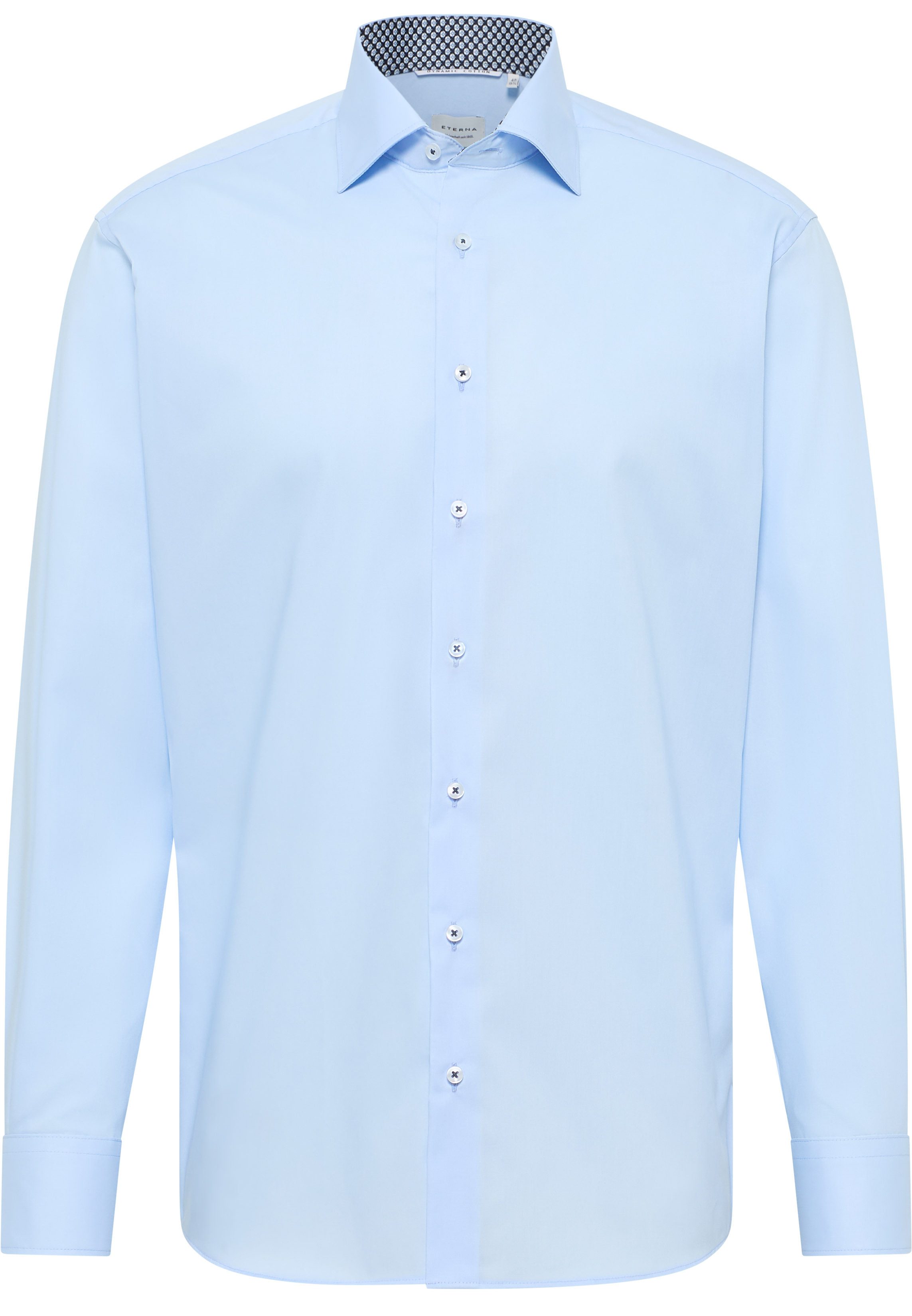 Klassische Bluse ETERNA MODERN FIT Natural Stretch Langarm Hemd himmelblau popeline