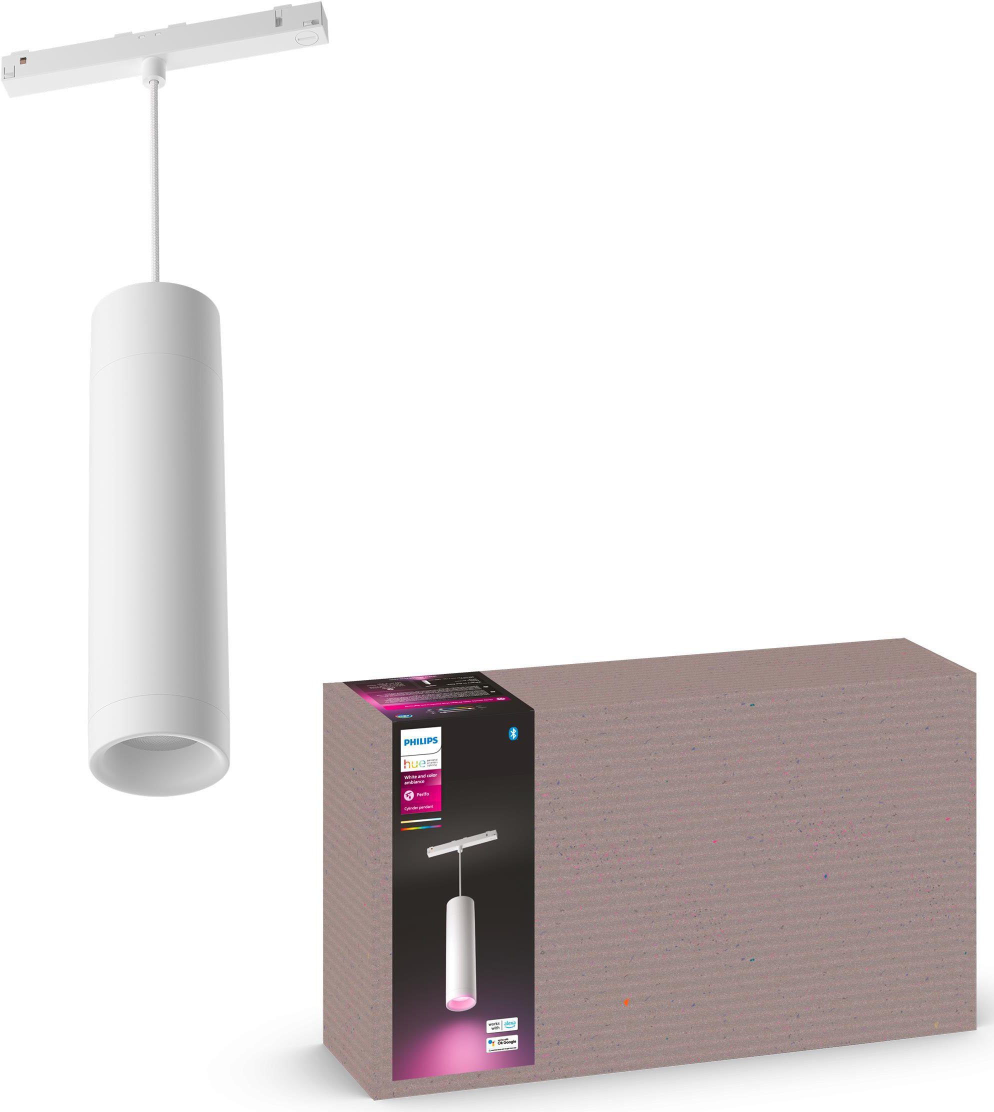 Philips Hue LED LED Perifo, Schienensystem fest Pendelleuchte Farbwechsler, integriert, Dimmer