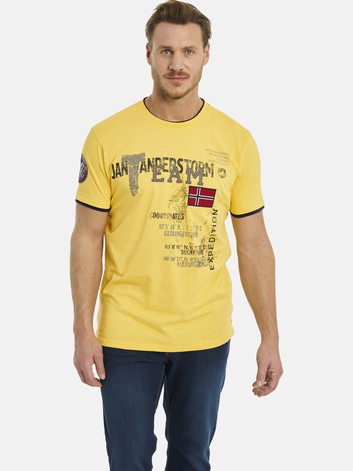 Jan Vanderstorm T-Shirt SÖLVE aus robustem günstig online kaufen