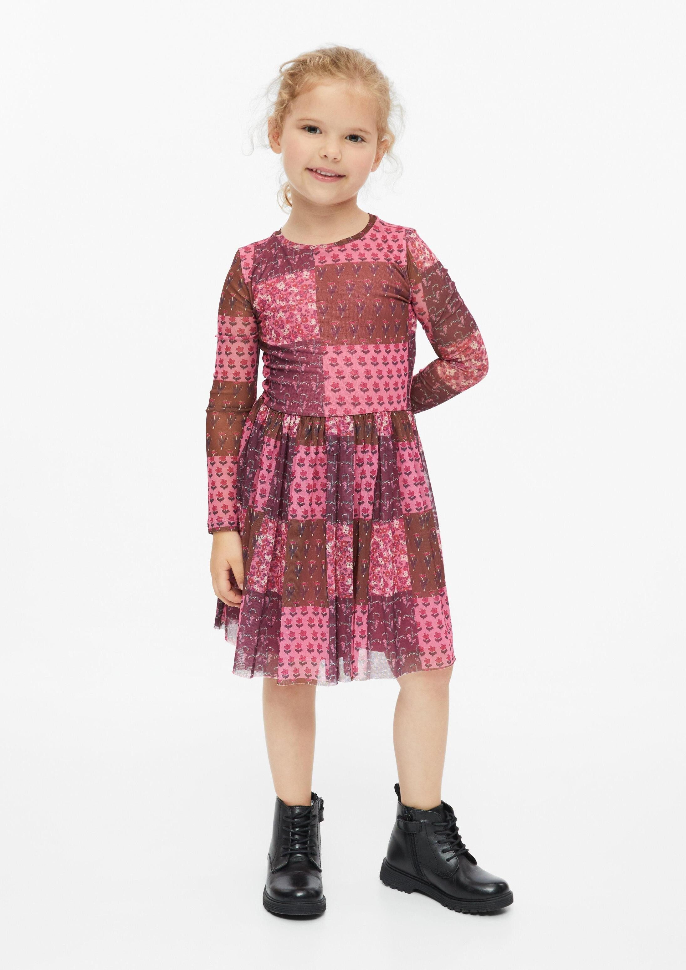 s.Oliver Minikleid Kleid Kurzes Meshkleid mit All-over-Print – Bild 3 von 4