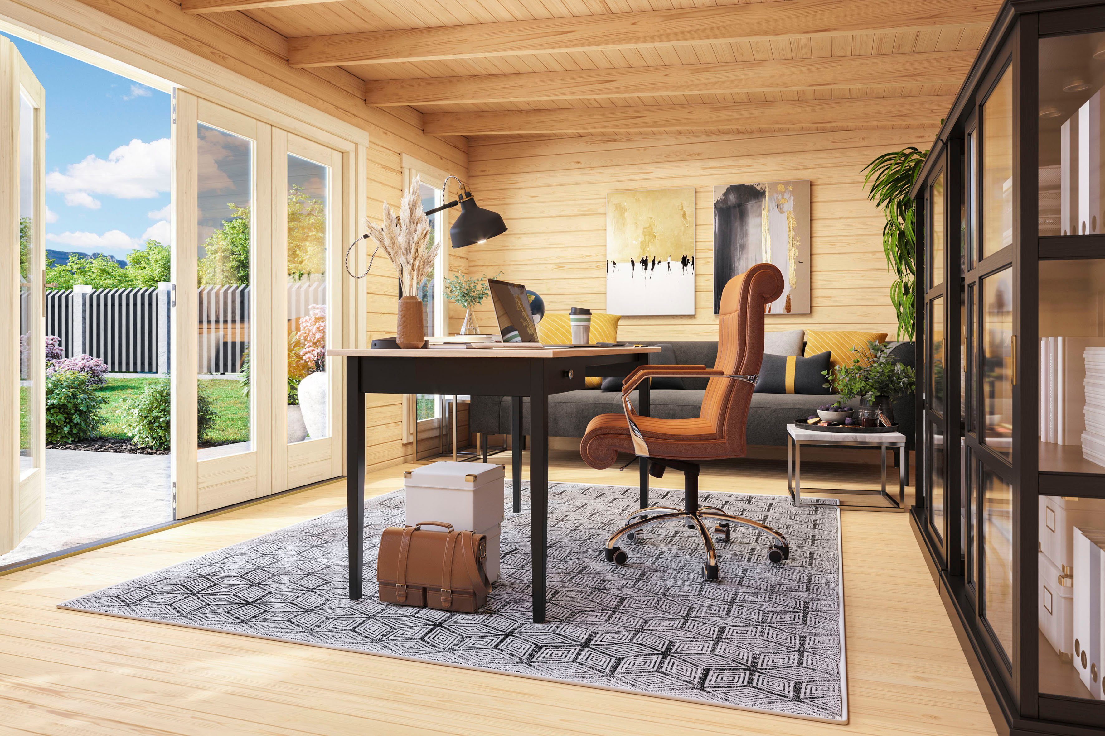 LASITA MAJA Gartenhaus SUSSEX, BxT: 630x470 cm, (Set, inkl. Fussbodenbretter zum verlegen)