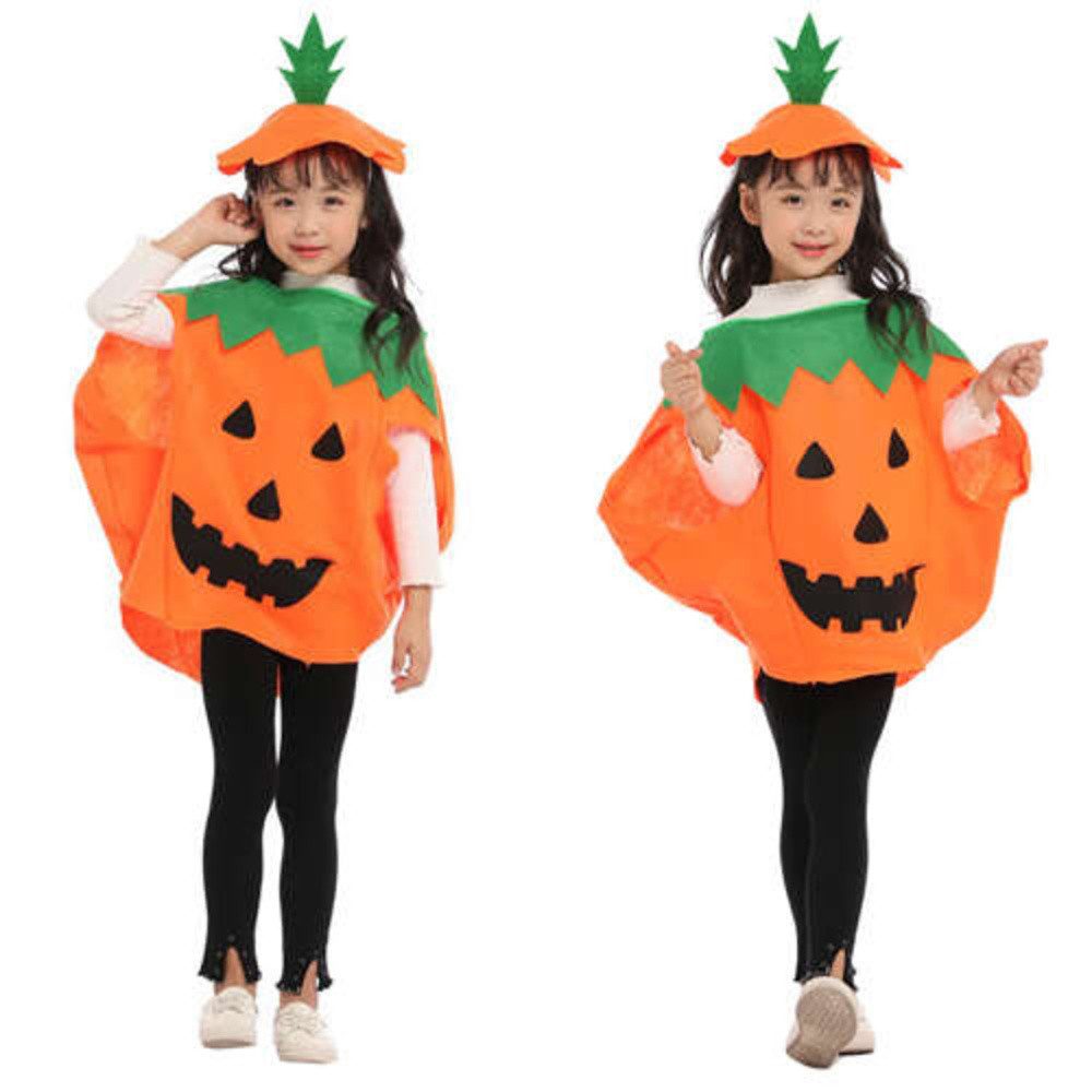 KRUZZEL Lebensmittel-Kostüm Kürbis Kinderkostüm Fashing, ideal für Halloween, Karneval oder Mottopartys
