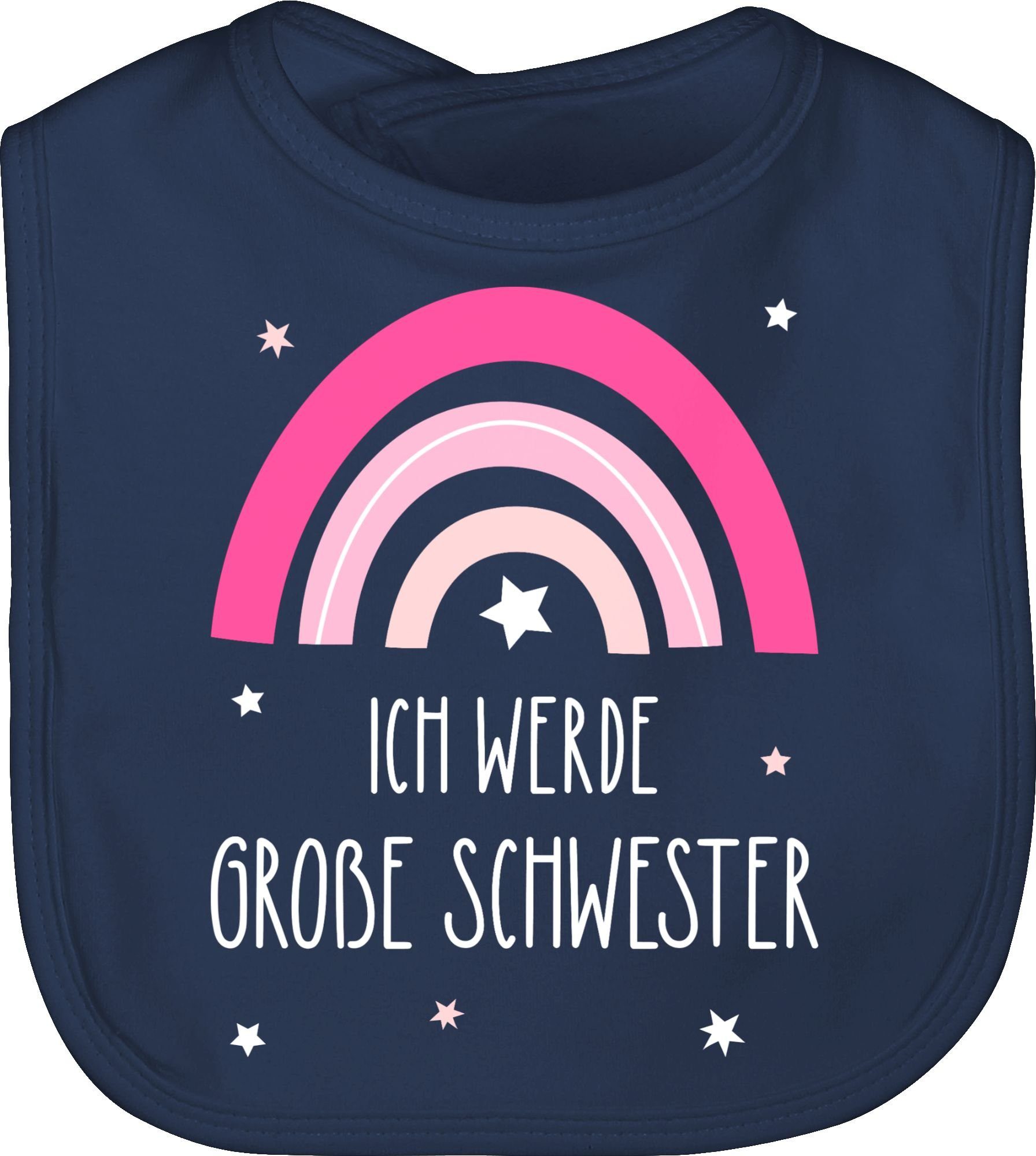 ᐅ Shirtracer Lätzchen Ich werde große Schwester Regenbogen grosse