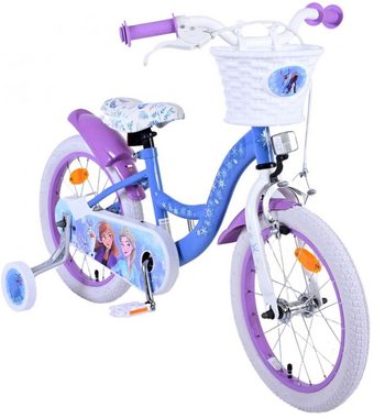 TPFSports Kinderfahrrad Disney Frozen 2 mit Rücktritt + Handbremse, 1 Gang, (Mädchen Fahrrad - Rutschfeste Sicherheitsgriffe), Kinder Fahrrad 16 Zoll mit Stützräder Laufrad Mädchen Kinderrad