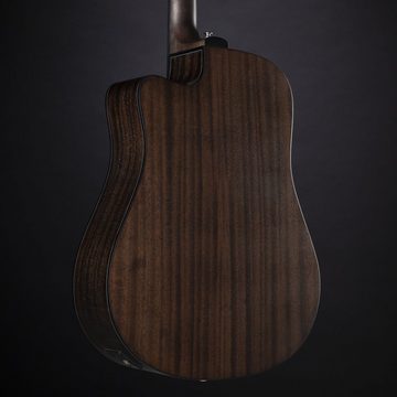 Red Hill Westerngitarre, AF-386CE Elektroakustische Westerngitarre, Hand Rubbed Dark Brown, Cutaway, Mahagoni-Korpus, Okoume-Hals, Composite-Griffbrett, 20 Bünde, Tonabnehmersystem, Integriertes Stimmgerät, Elektroakustische Westerngitarre, Mahagoni-Korpus, Cutaway