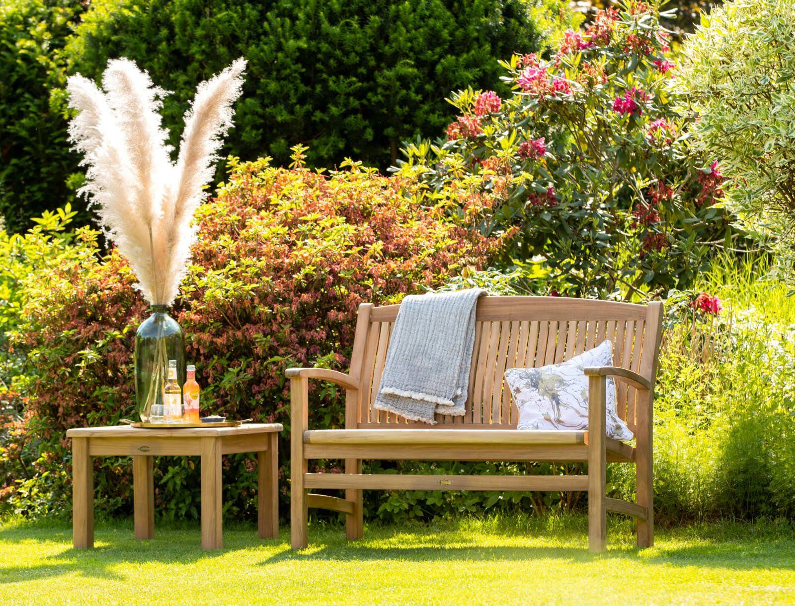 unbehandelter 60 Beistelltisch 60 und Wiechmann Teak Ablagetisch, Kai wetterfester Teak x Gartentisch Balkontisch nachhaltiger als cm