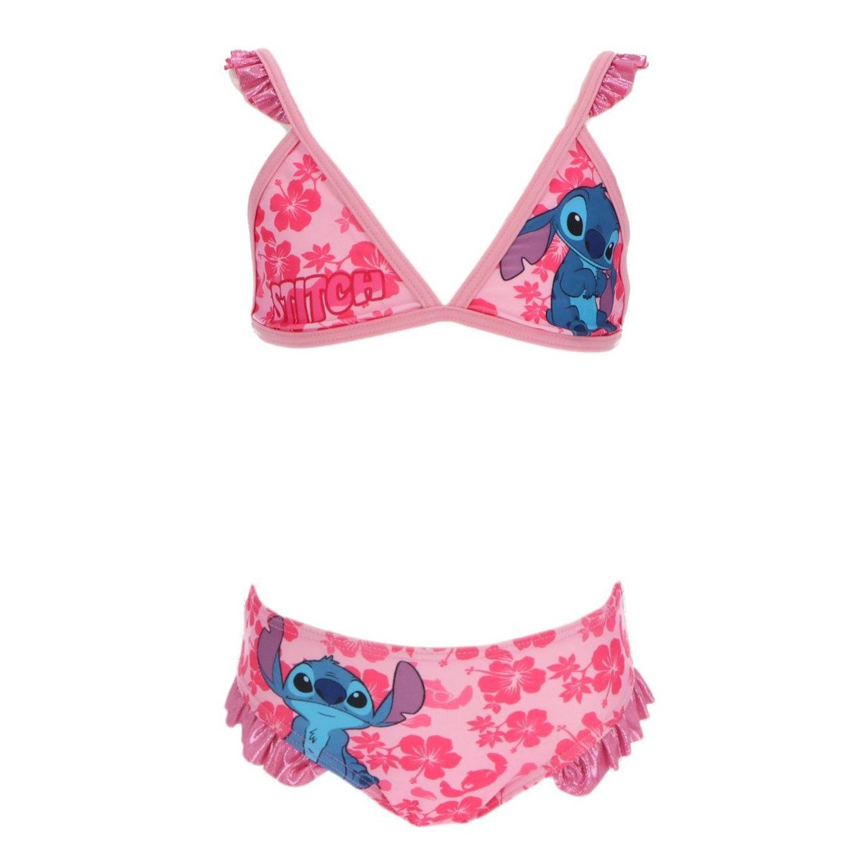 Textiel Trade B.V. Balconette-Bikini Lilo & Stitch Kinder Bikini Zweiteiliger Badeanzug Mädchen Strand (Set, 2er-Pack)