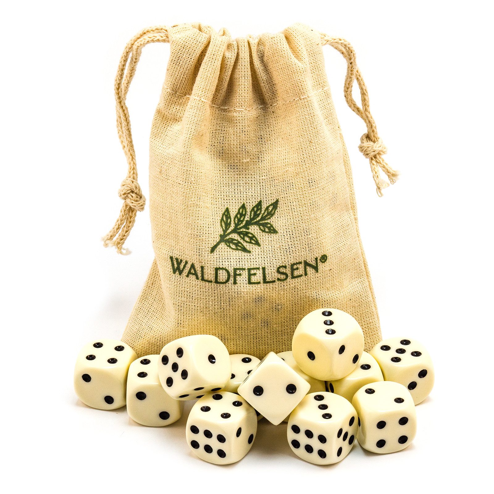 Waldfelsen Spiel – 2-50 Stk Standard Spielwürfel 16 mm Acrylwürfel Würfel bunt, Spielmaterial, Verschiedene Farben
