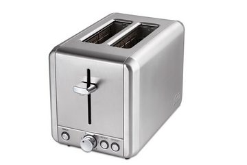 SOLIS OF SWITZERLAND Toaster Typ 8002, Krümelschublade, 2 kurze Schlitze, für 2 Scheiben, 925 W, 6 Stufen, Auftau-, Aufwärm- und Stopp-Funktion