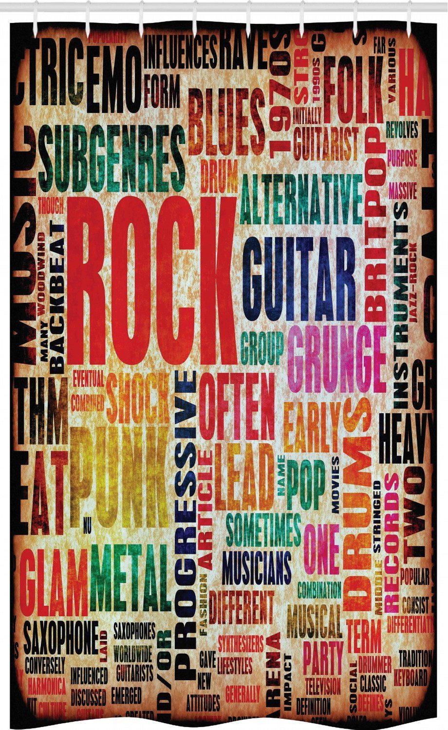 Abakuhaus Duschvorhang »Badezimmer Deko Set aus Stoff mit Haken« Breite