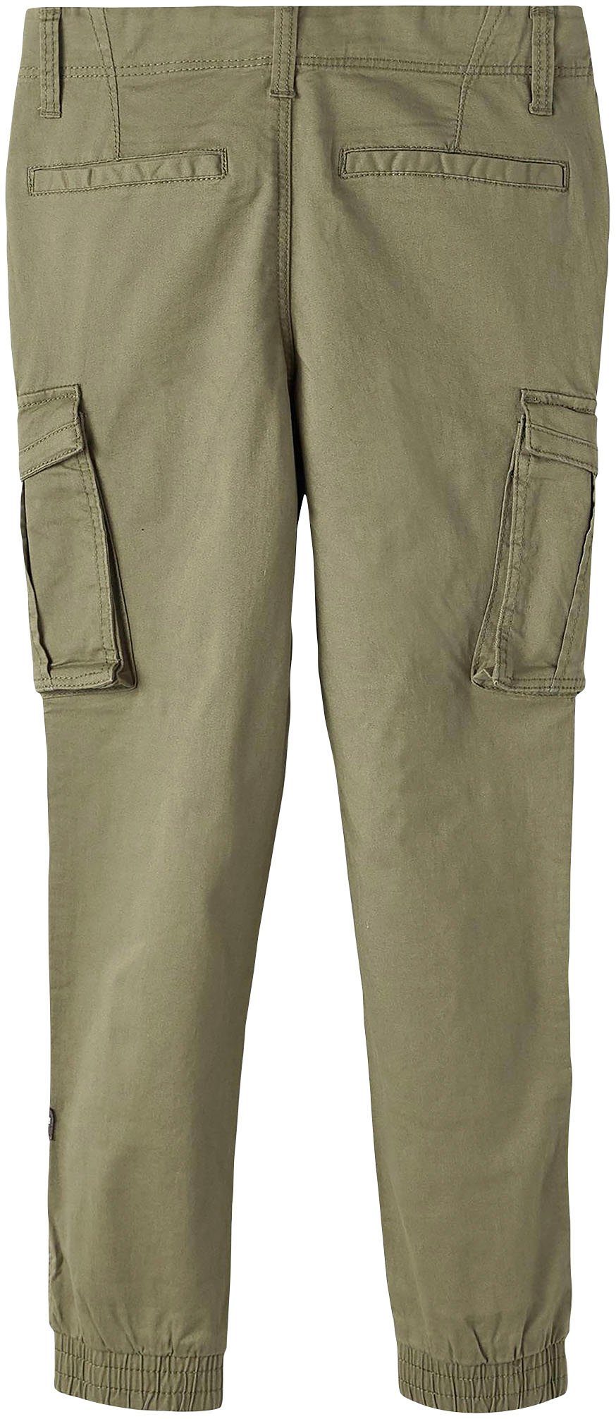 Name It Cargohose NKMRYAN – für Jungen mit verstellbarem Bund und Stretchkomfort unifarben, casual, regular fit, Twill