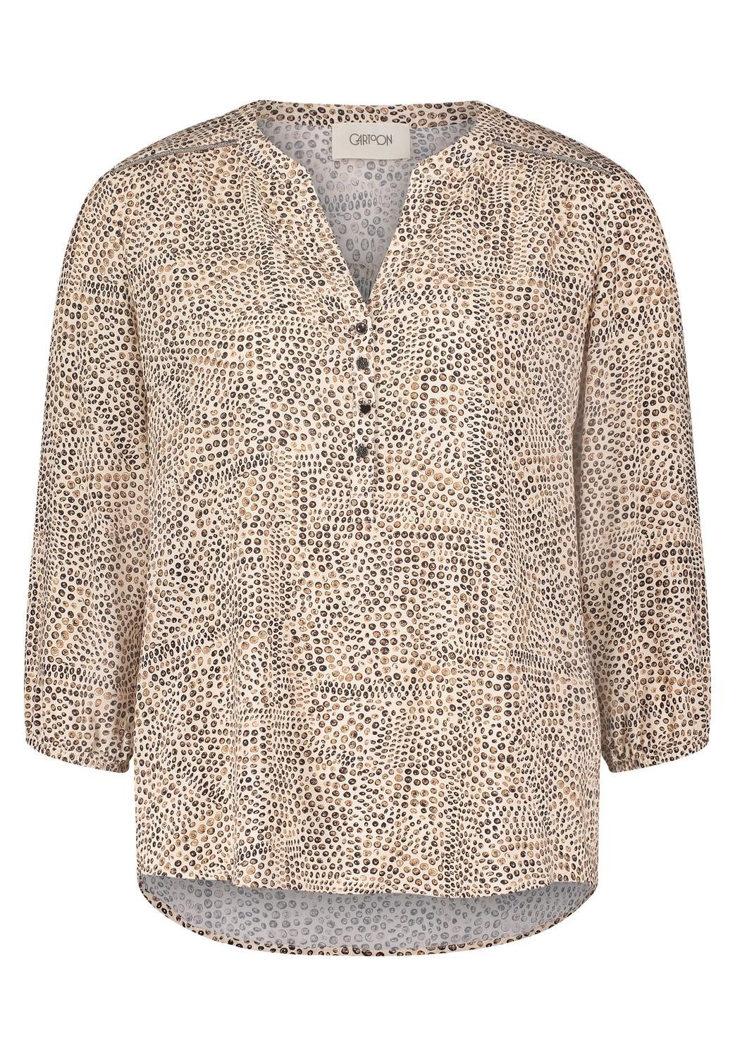 Blusentop Bluse Kurz 3/4 Arm