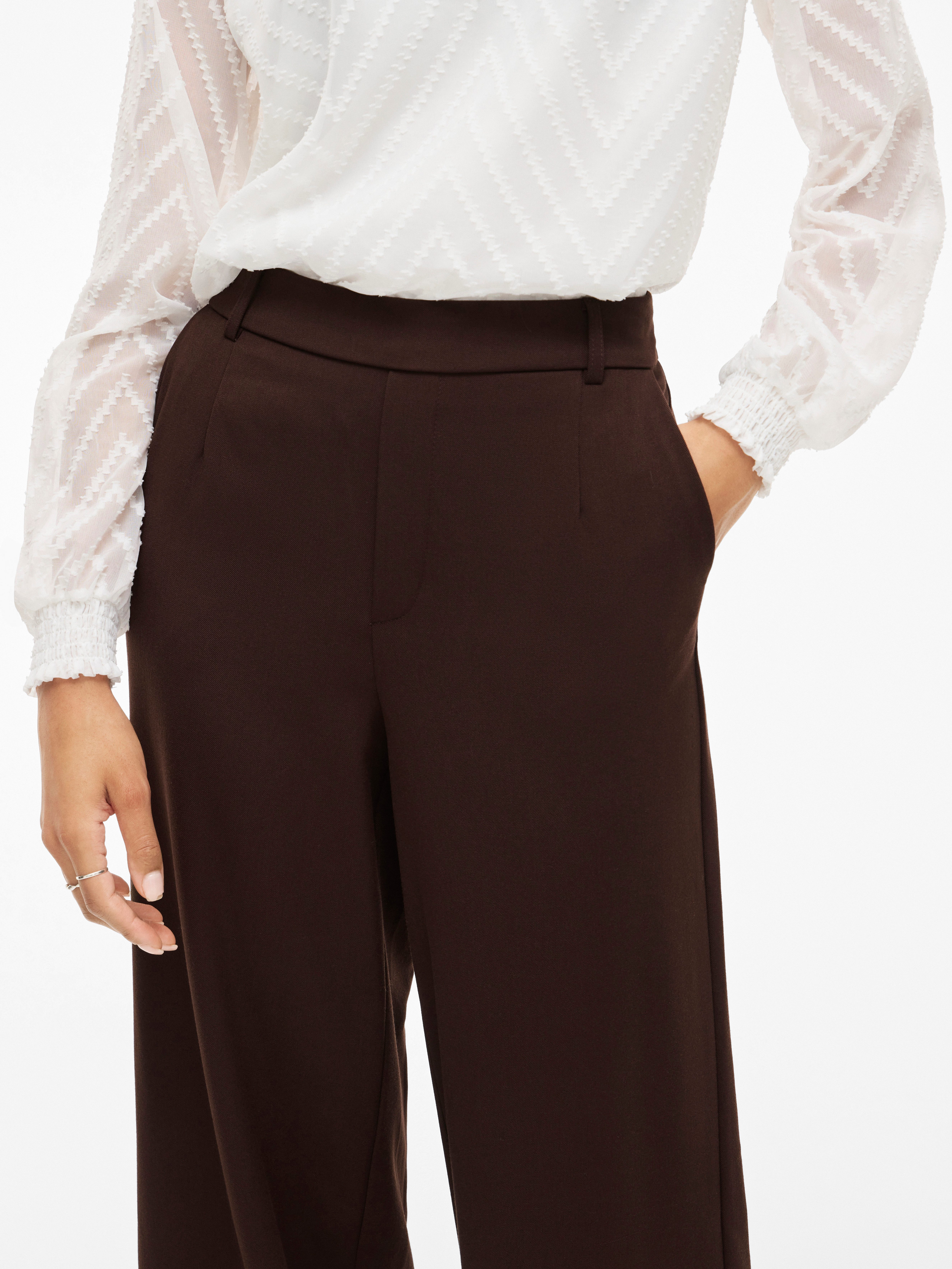 Vila Anzughose VIVARONE HW WIDE PANT - NOOS Materialmix, slim fit – Bild 3 von 5