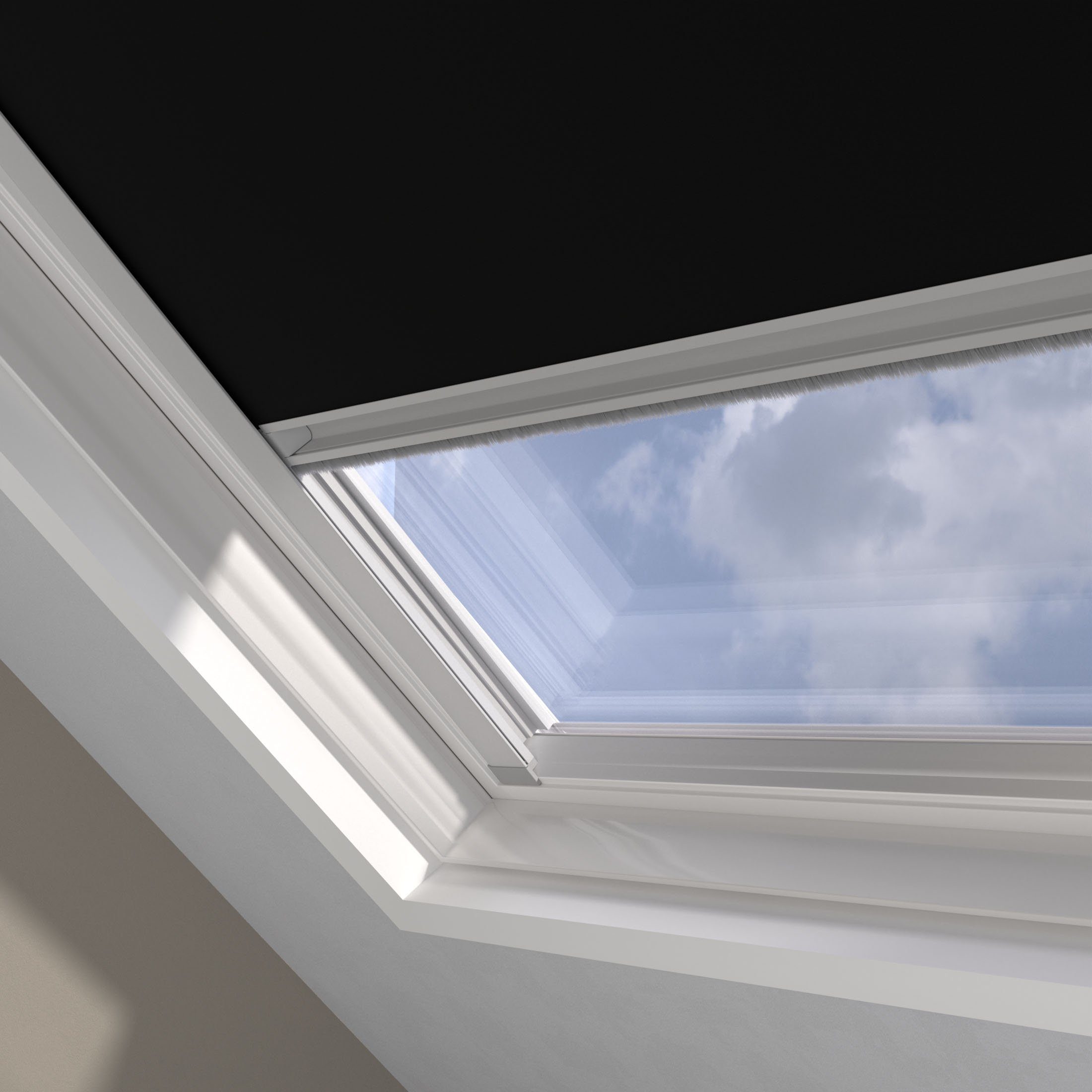 Neues Geschäft Dachfensterrollo Sky-Rollo, my verschraubt, mit verdunkelnd, home, mit Kassette Dachfenster-Rollo Führungsschienen, und Bohren, Seitenprofilen in