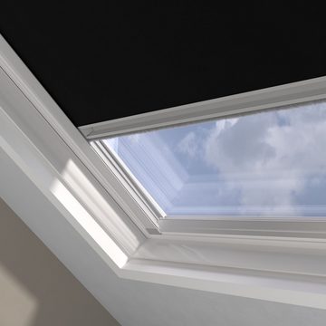 Dachfensterrollo Sky-Rollo, my home, verdunkelnd, mit Bohren, in Führungsschienen, verschraubt, Dachfenster-Rollo mit Kassette und Seitenprofilen
