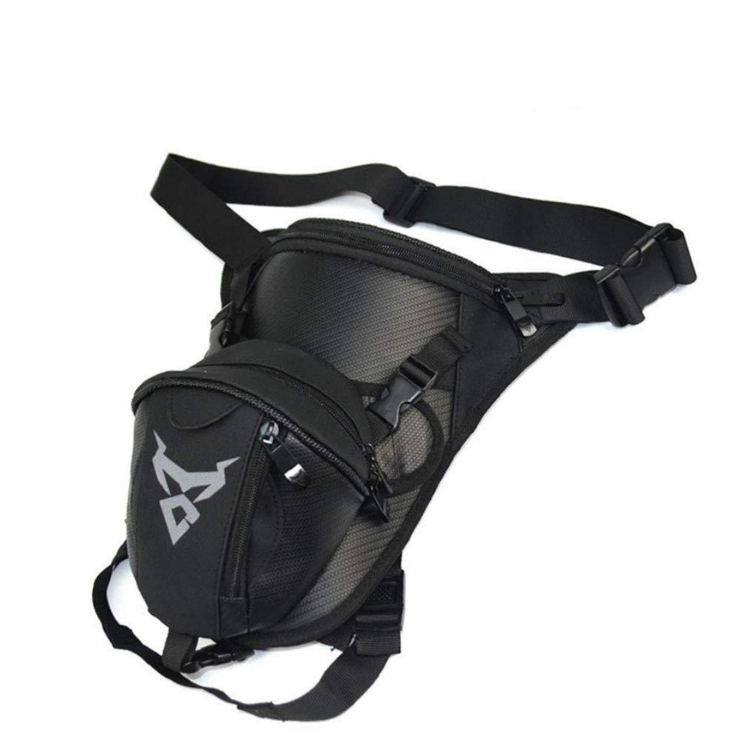 Beintasche Beinbeutel Motorcycle Hüfttasche Oberschenkel Herren #14black Graylogo