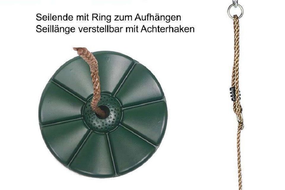 Gartenpirat Schaukelsitz Tellerschaukel aus Kunststoff Affenschaukel für Kinder Outdoor – Bild 3 von 3