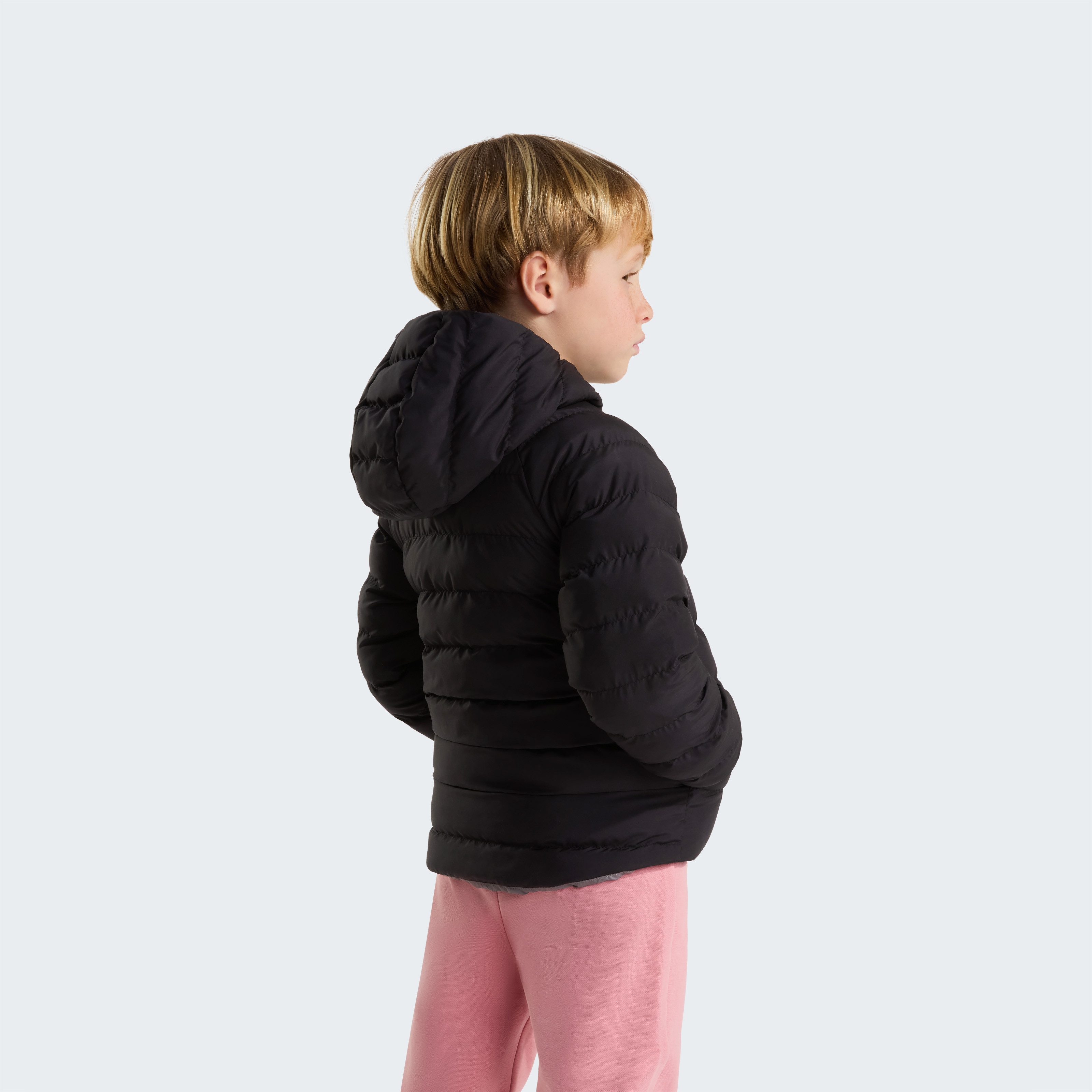 The North Face Steppjacke KID REVERSIBLE PERRITO HOODED JACKET sportlicher Stil, Wendefunktion, mit Kapuze, leichtes Gewicht