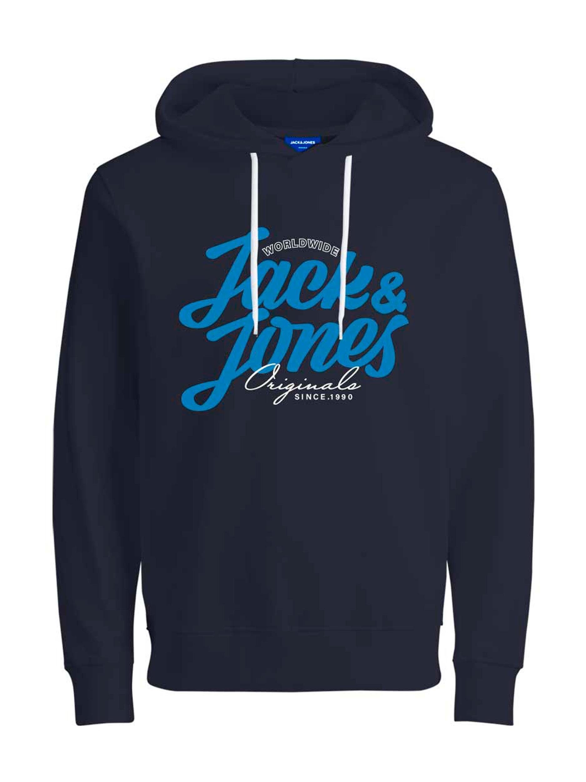 Jack & Jones navy Hoody Kapuze mit Hoodie List blazer Kapuzensweatshirt